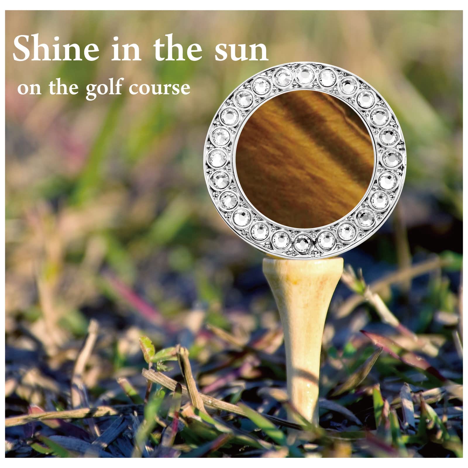 Pearl Crystal Golf Ball Marker Hat Clip - Stylish Golf Accessories & Unique Golf Gifts for Women - Perfect for Golf Tournaments, Practice & Casual Play