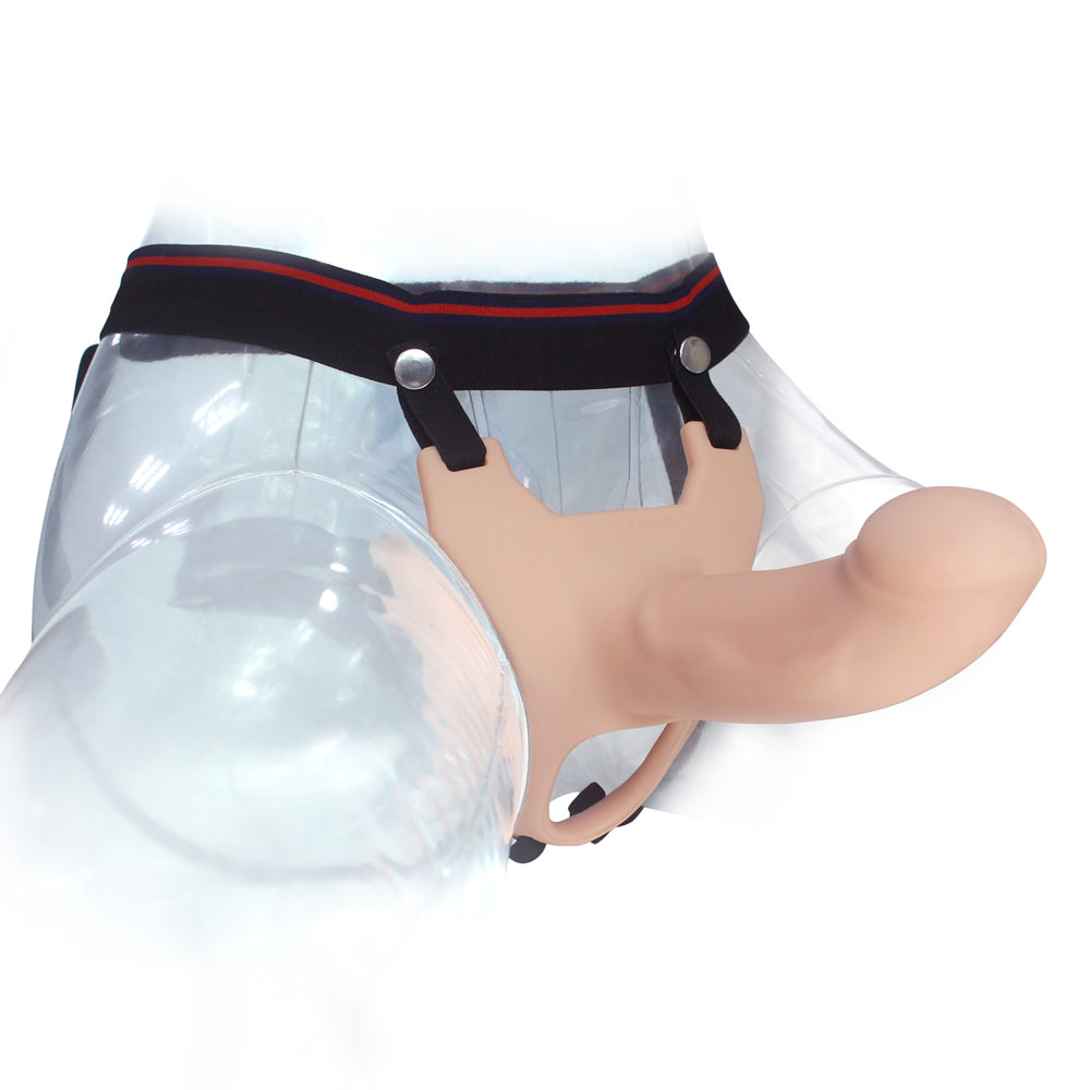 Curved Hollow Silicone Strap-On Dildo 6.7