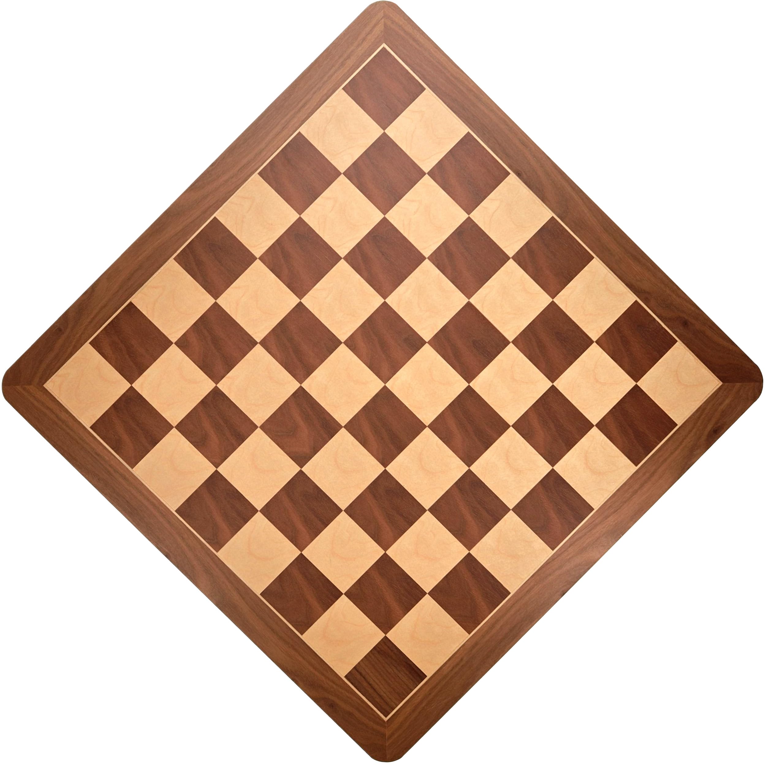 21 Inch Walnut Root Chess Board - Handcrafted Wooden Chess Set for Adults & Kids - Perfect for Home, Office, and Game Room Decor