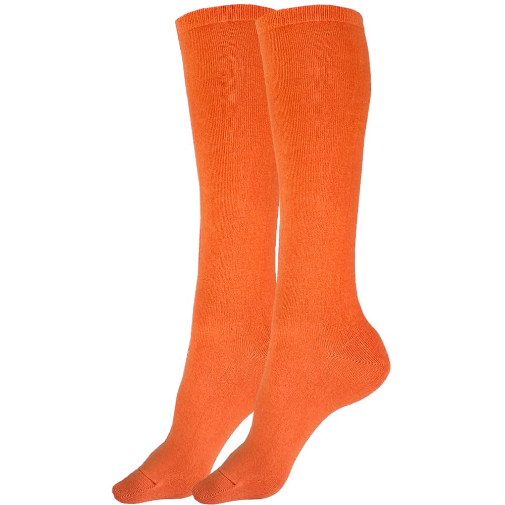 JuDanzy Solid Knee High Socks for Women & Men - Breathable Athletic Socks for Running, Sports, School Uniforms - Comfortable Non-Slip Crew Socks for Workout, Yoga, Daily Wear