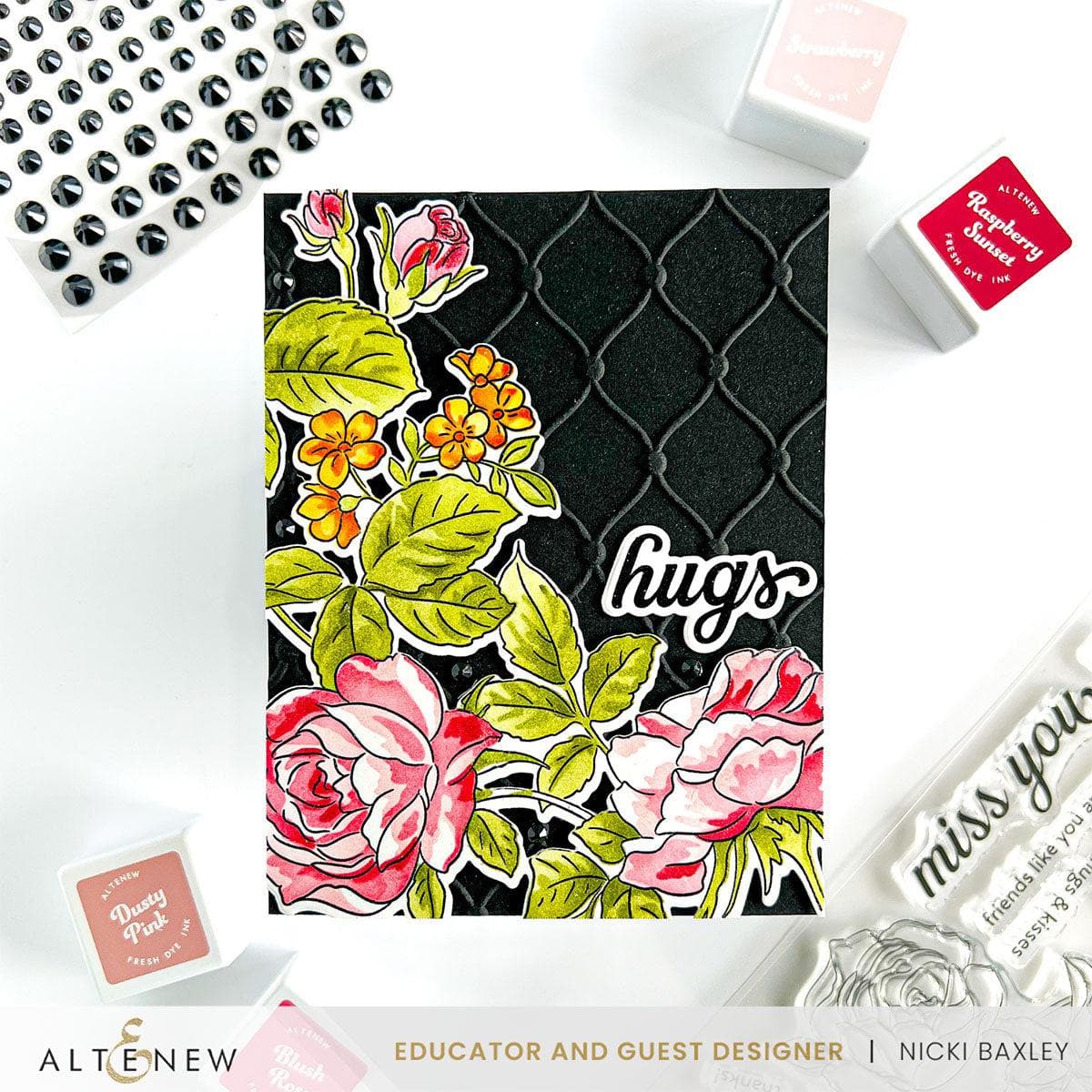 Build A Garden: Branching Roses Add-On Die Set for DIY Scrapbooking, Card Making & Paper Crafting - Perfect for Wedding Invitations, Greeting Cards & Home Decor