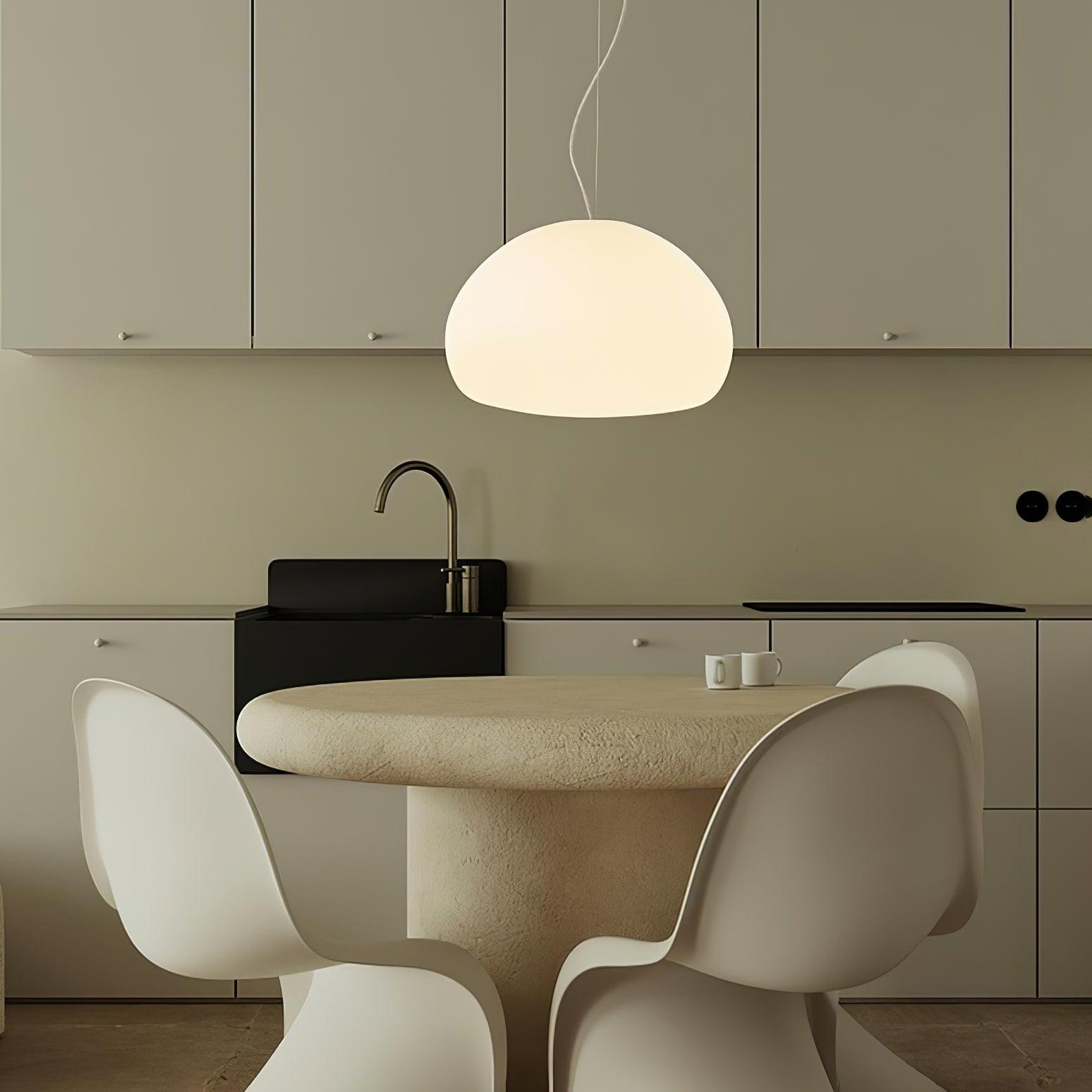 Aqua Sphere Pendant Light - Modern Glass Hanging Lamp for Kitchen Island, Dining Room & Bedroom | Energy Efficient LED Lighting Fixture | Water Droplet Design Ceiling Chandelier for Home Decor
