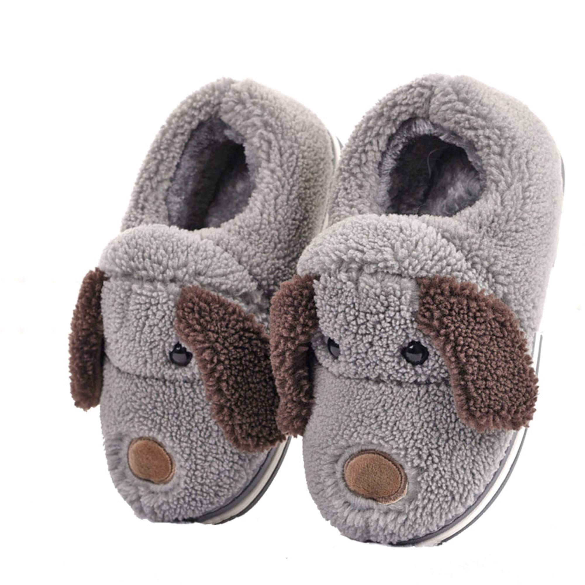 LANFIRE Cozy Hippo Slippers for Adults & Kids - Soft Plush Animal House Slippers with Non-Slip Sole - Perfect for Indoor Comfort, Lounge Wear, and Gift Giving