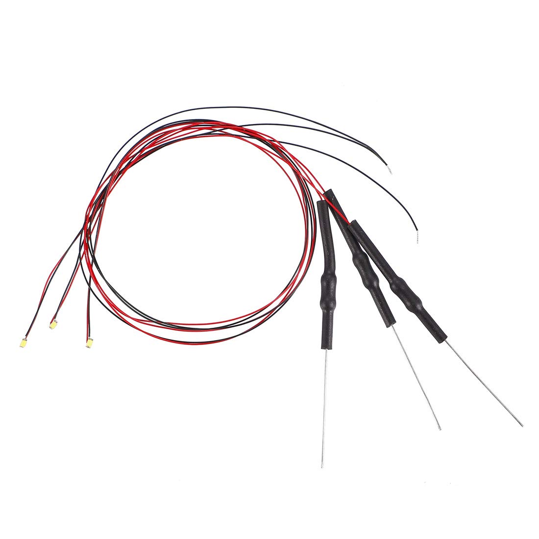 uxcell 3pcs Prewired 0805 White SMD LED Light Emitting Diodes - 6-18V DC Micro Wired Mini LEDs with Resistor for Circuit Boards, DIY Electronics, and Small Lighting Projects