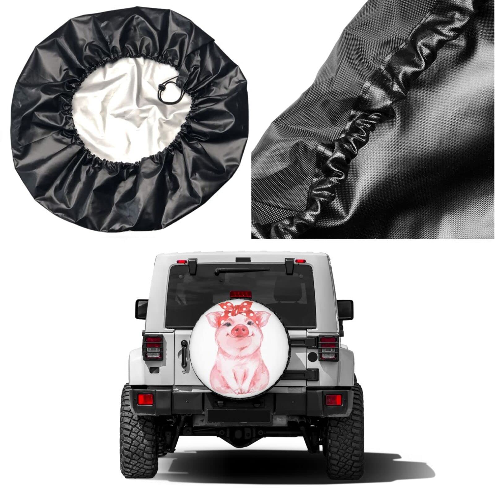 Funny Pig Baby Spare Tire Cover - Waterproof & Dust-Proof Wheel Cover for Trailer, RV, SUV (Fits 14-17 Inch Tires) - Perfect for Camping, Road Trips & Outdoor Adventures
