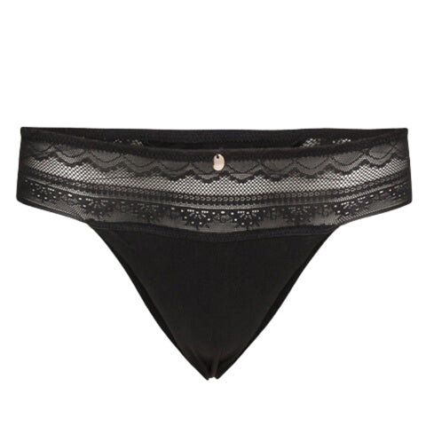 Chantelle Kristen Thong - Sexy Black Lace Underwear for Women | Perfect for Date Night & Special Occasions
