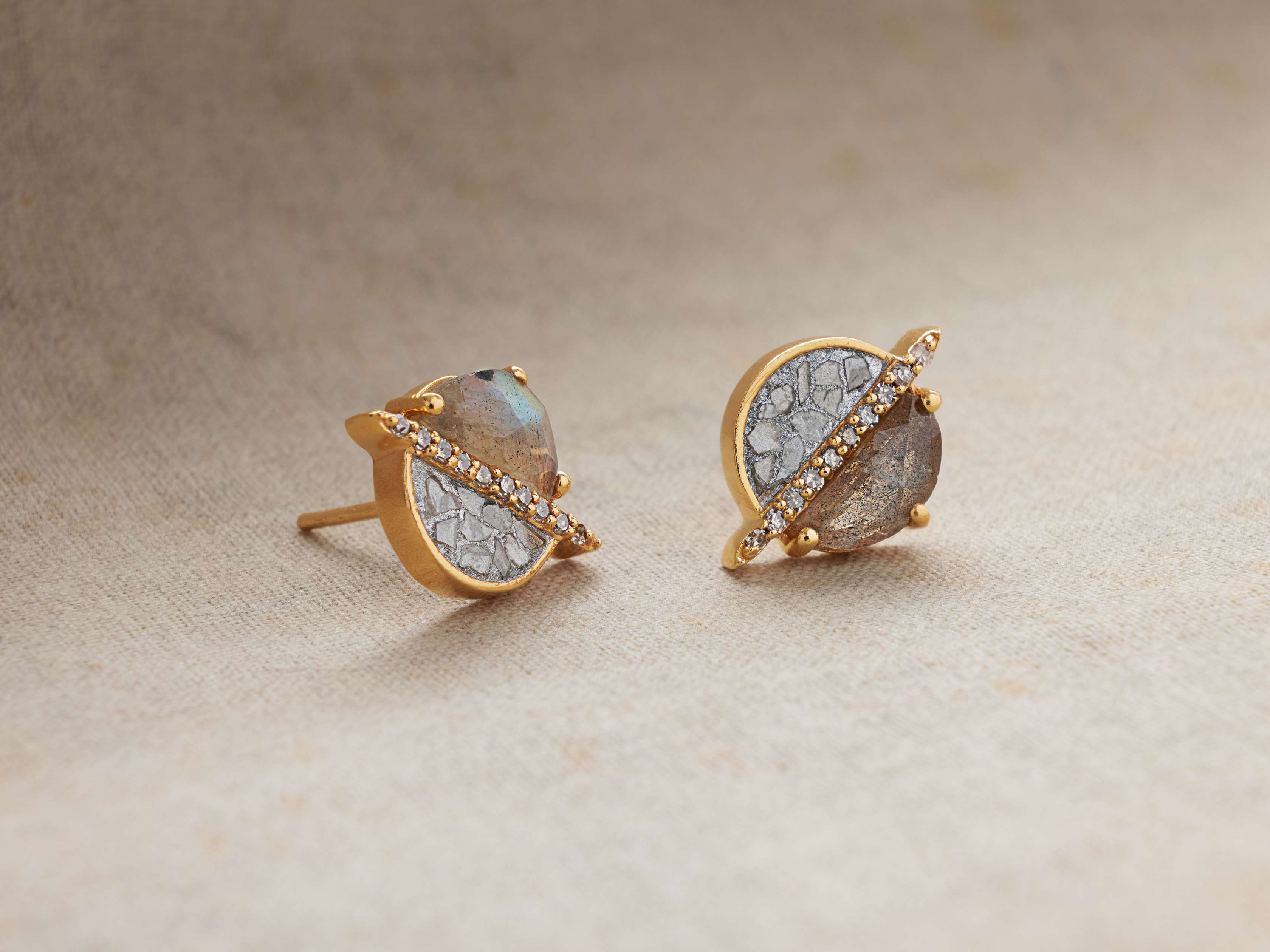 Cairn Stud Earrings for Women - Minimalist Stainless Steel Small Hoop Earrings for Daily Wear | Perfect for Work, Casual Outfits & Gifts