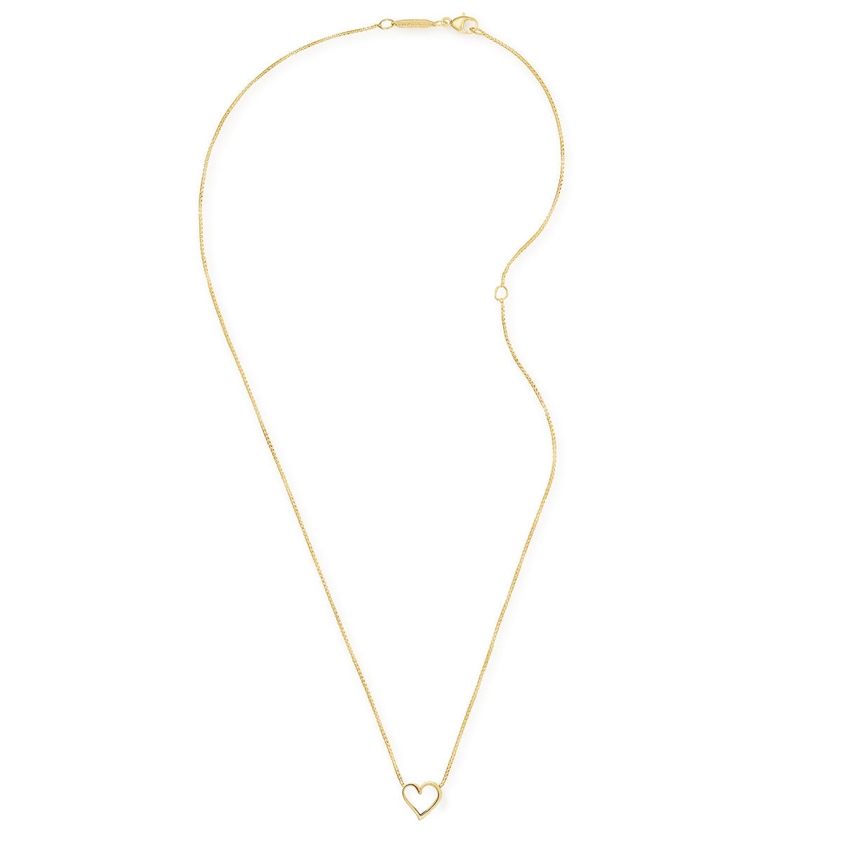 Adjustable Heart Necklace - 18K Gold Plated Romantic Jewelry Gift for Women - Perfect for Valentine's Day, Anniversary & Date Night