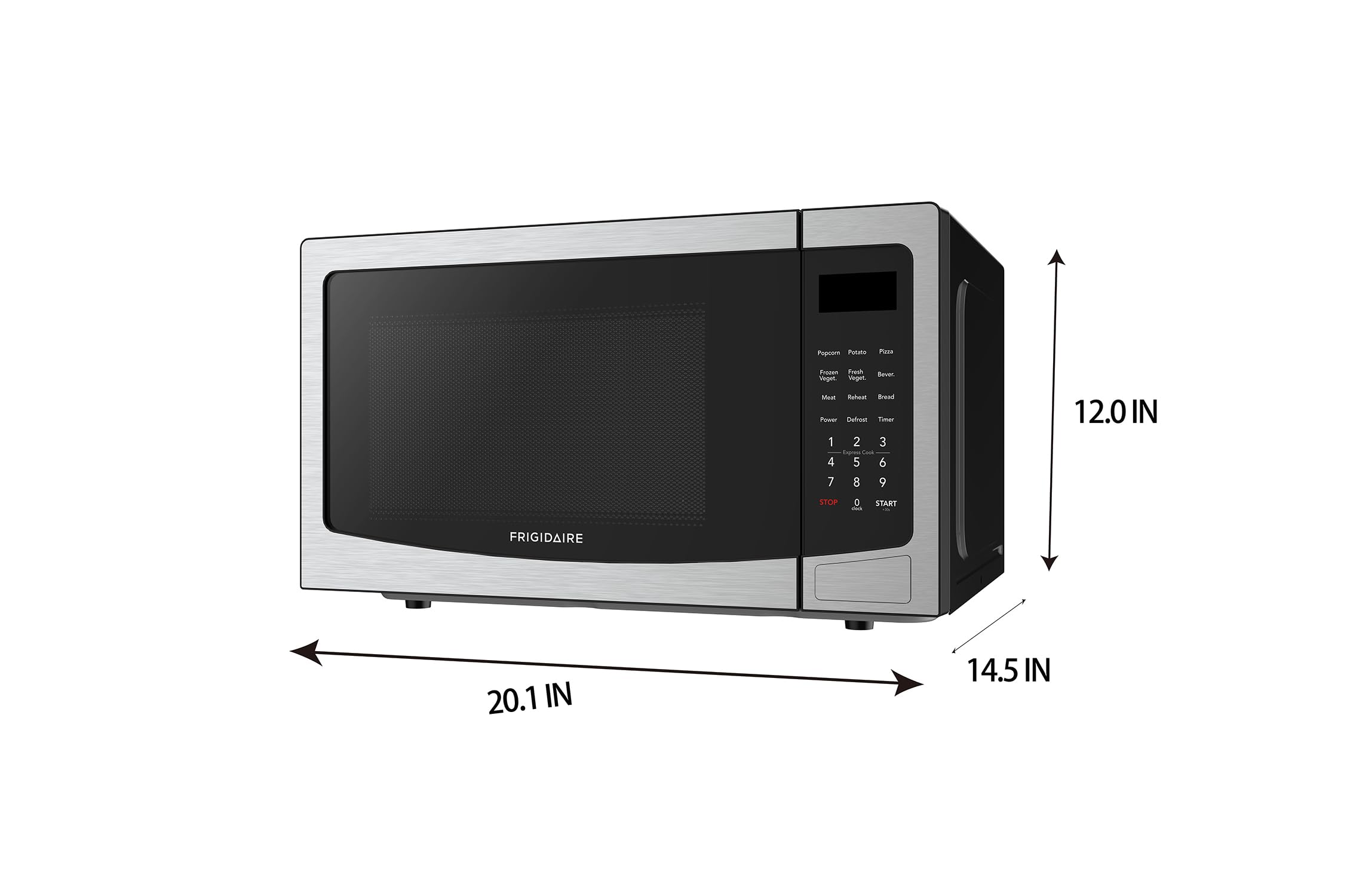 FRIGIDAIRE EMW112 RMW1178 1.1 Cu Ft Stainless Steel Countertop Microwave Oven - 1000W, Multi-Function, Programmable for Home Kitchen - Perfect for Quick Meals, Reheating & Defrosting in Small Spaces