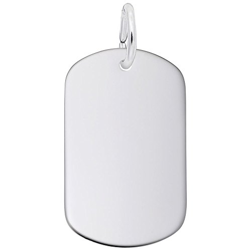 Rembrandt Charms Dog Tag Pendant - 14K Gold or Sterling Silver Jewelry for Dogs | Perfect Pet Memorial Gift & Everyday Wear