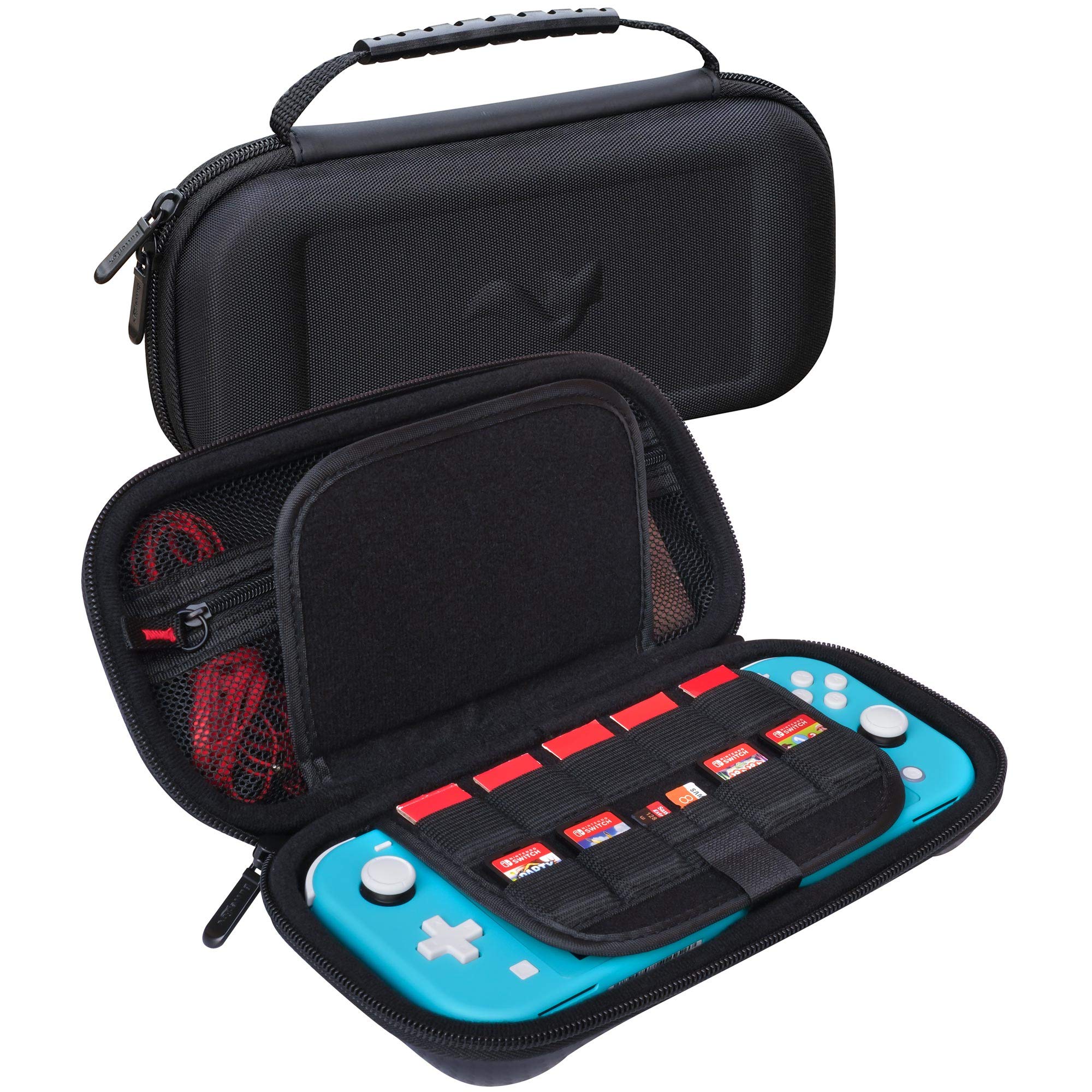 ButterFox Slim Carrying Case for Nintendo Switch Lite - Compact Protective Pouch with 19 Game Cartridge Slots & 2 Micro SD Card Holders - Perfect for Travel, Commuting, and Switch Lite Accessories Storage