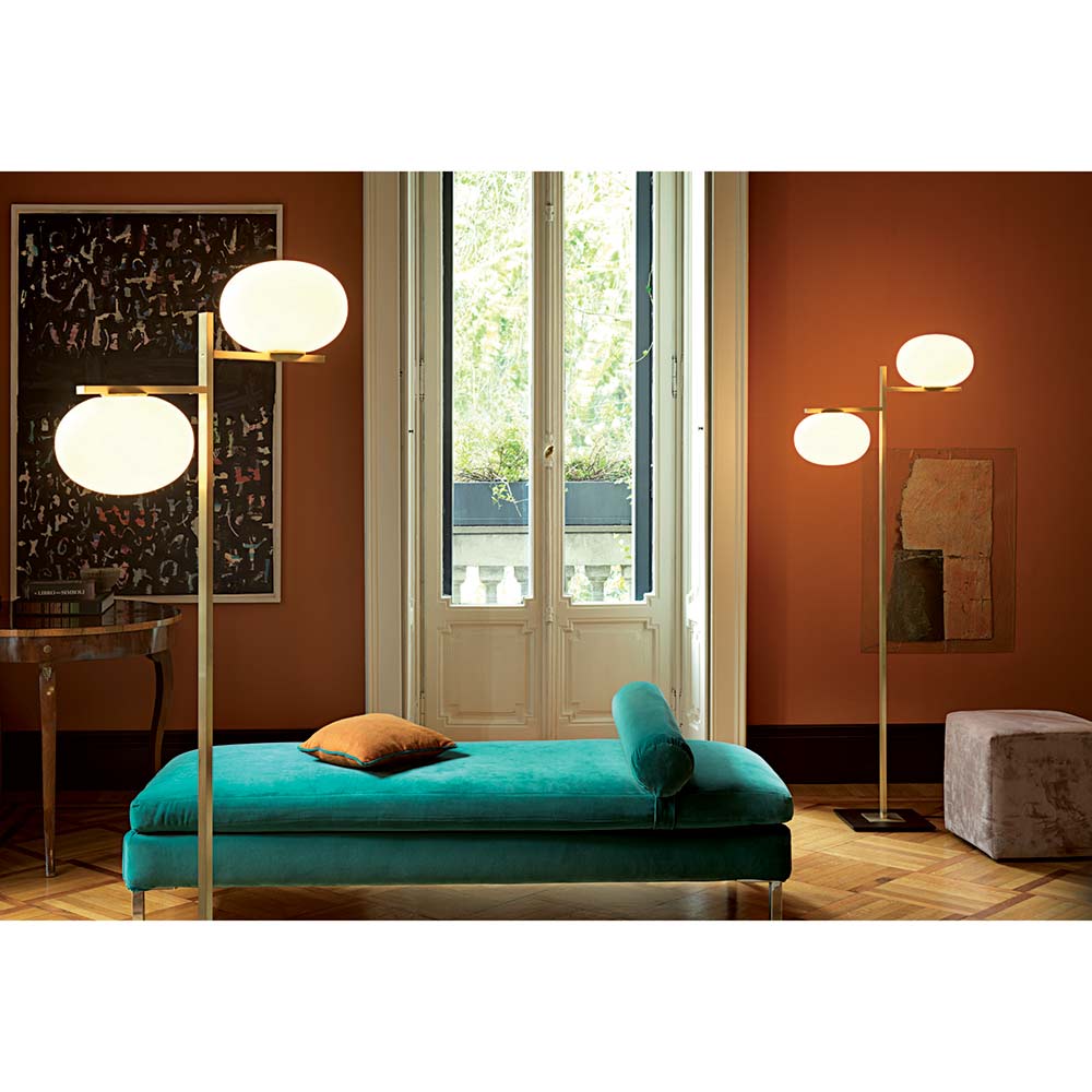 Oluce Alba Floor Lamp - Modern Italian Design LED Standing Light for Living Room, Bedroom & Office - Dimmable Ambient Lighting for Home Decor