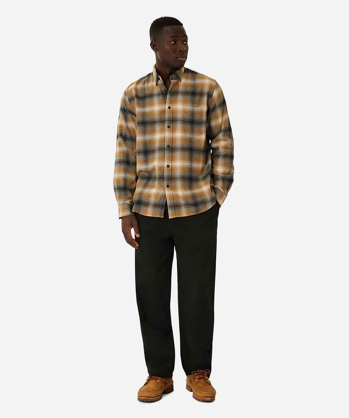 Premium The Dunsmore Long Sleeve Shirt in Camel Grey - Classic Comfort for Business Casual & Everyday Wear