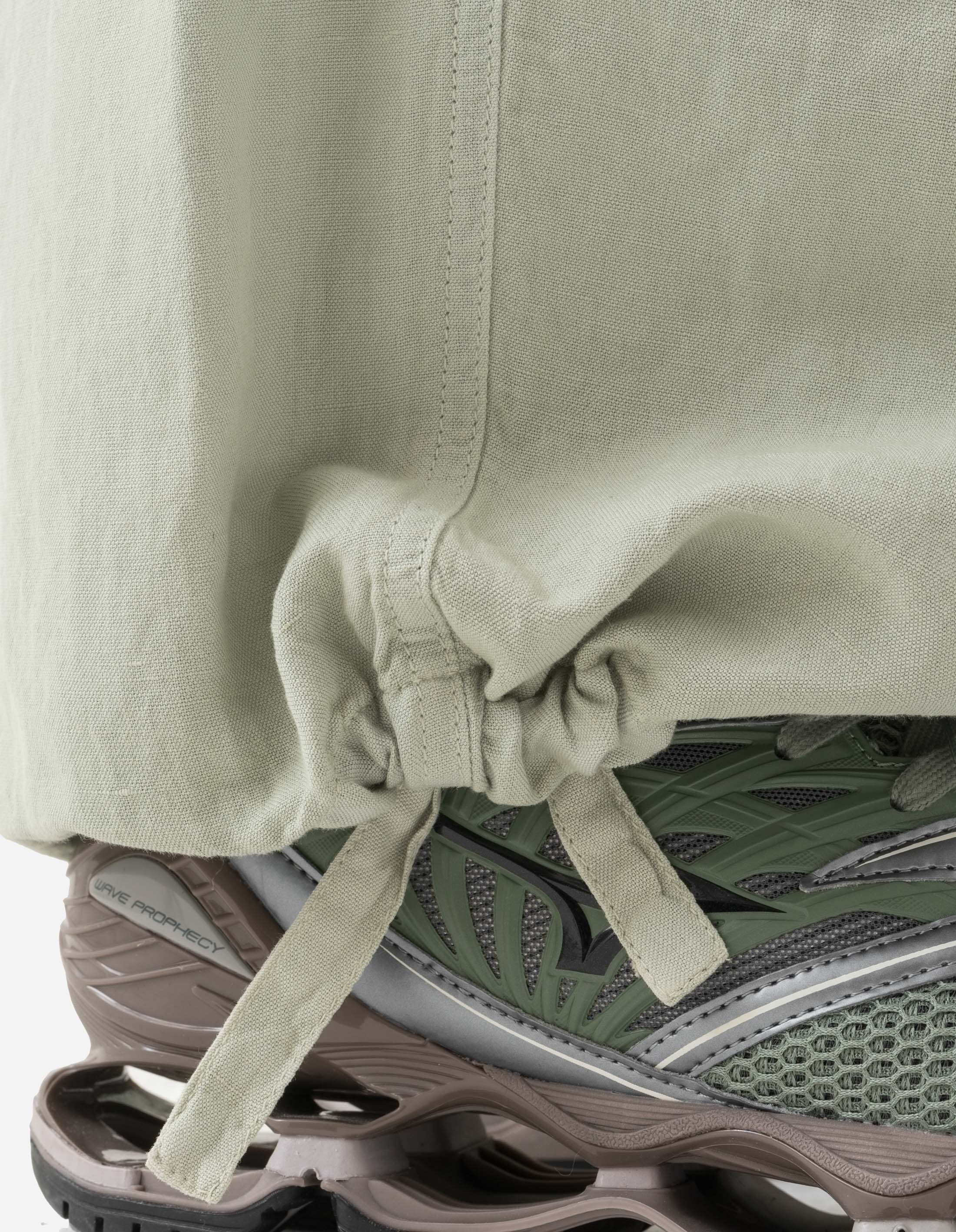 6081 Hemp Pleated Track Pants for Women - Eco-Friendly Sage Green Lounge Pants for Yoga, Running & Casual Wear