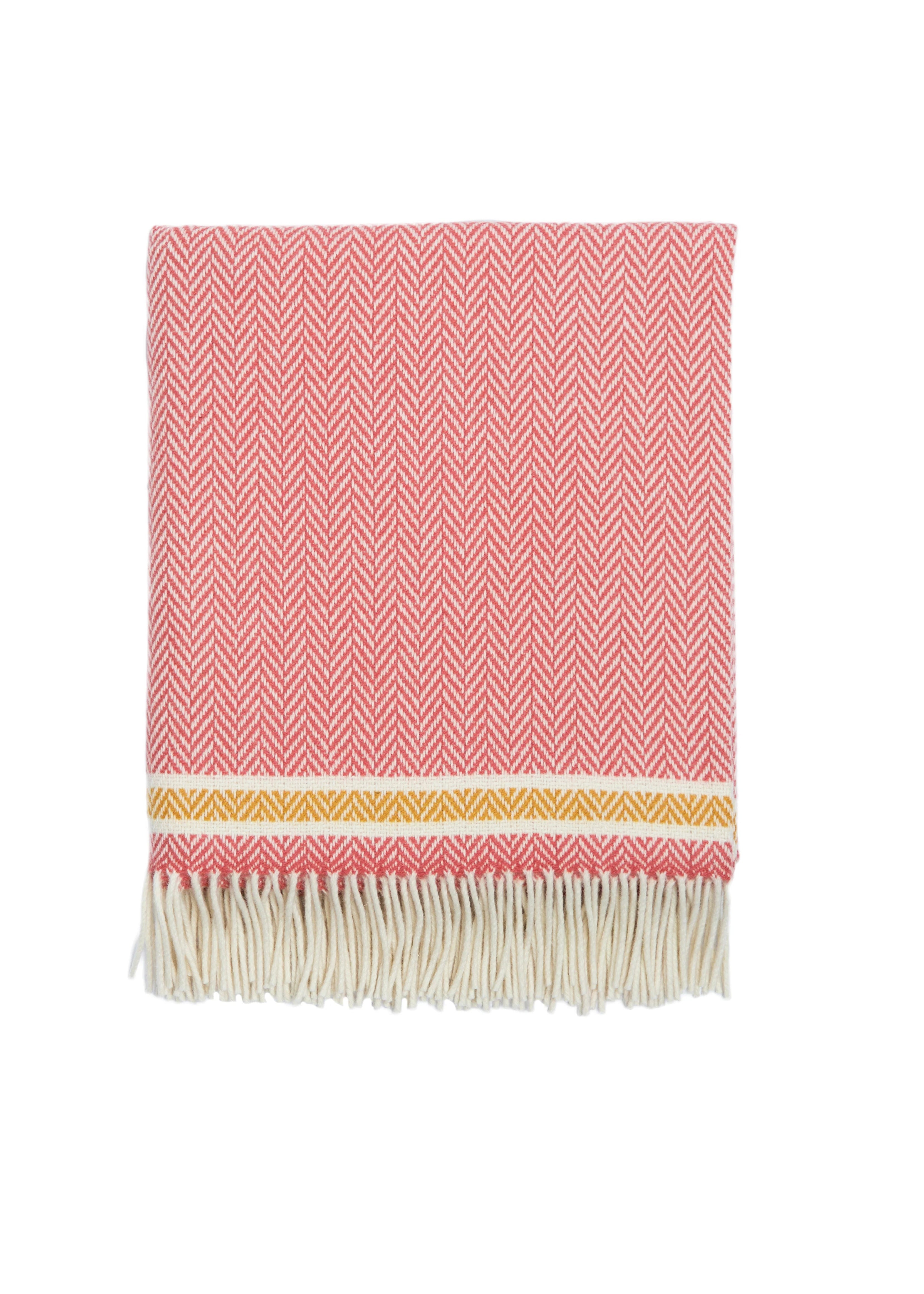 Luxury Foxford Cashmere and Lambswool Throw Blanket - Soft & Warm Inishcrone Design for Bed, Sofa & Travel - Perfect for Cozy Nights, Home Decor & Gifts