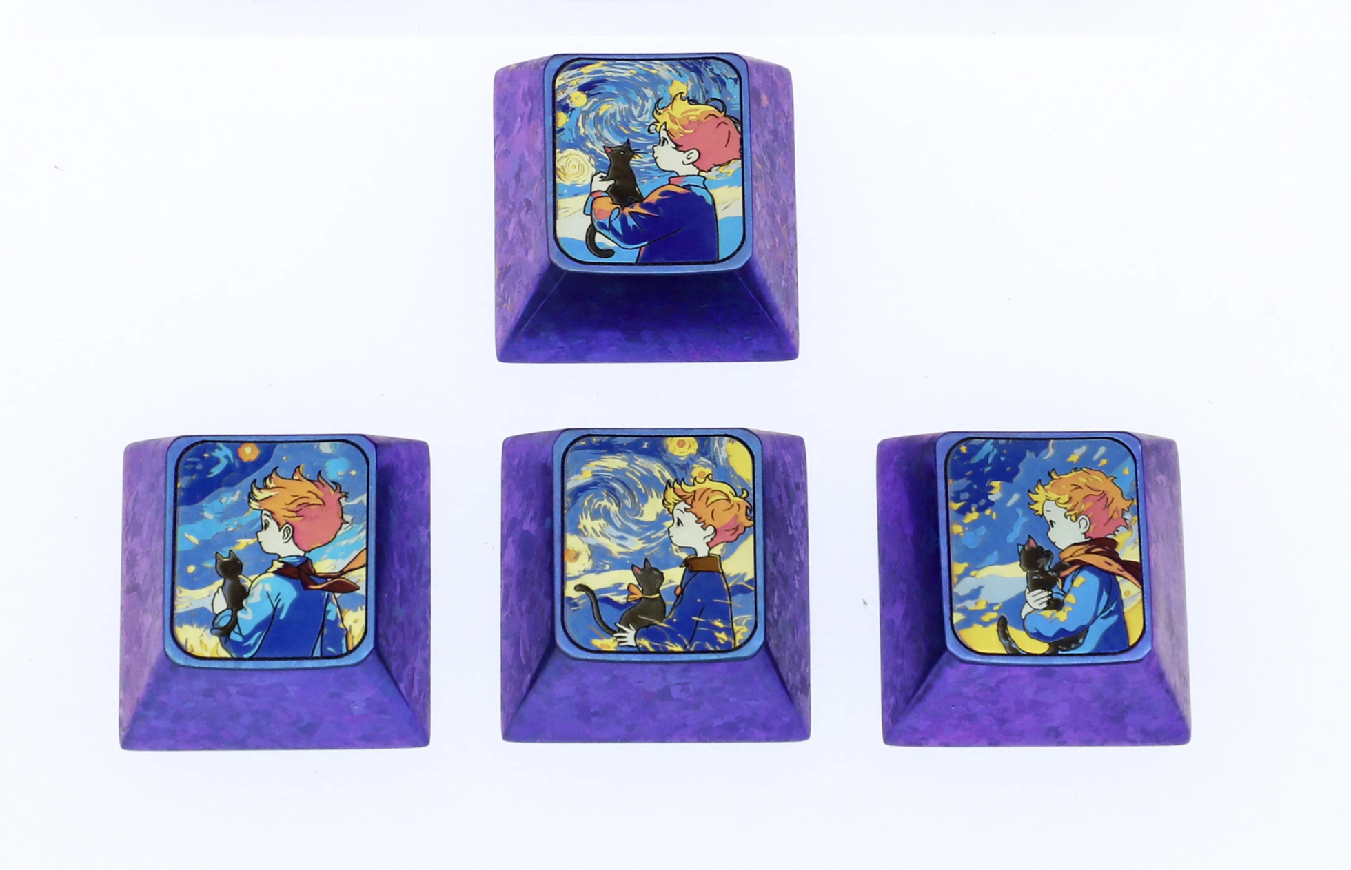 Le Petit Prince Metal Personalized Keycaps - Creative & Comic Directional Key Set for Mechanical Keyboards | Perfect for Gaming, Typing & Custom Keyboard Builds