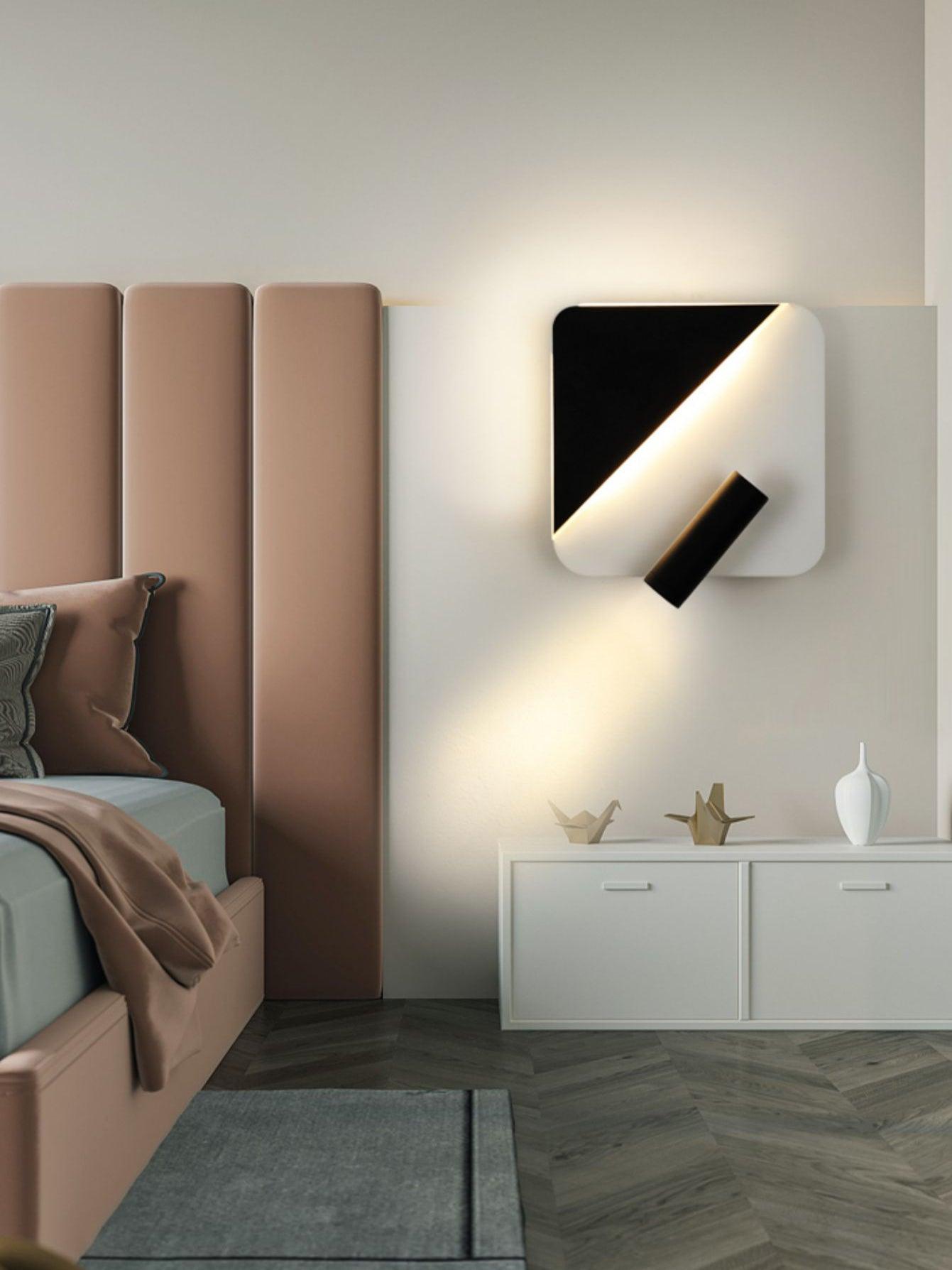 Kneeland Adjustable Rotating Wall Lamp - Modern LED Sconce for Bedroom, Living Room, Hallway Lighting - Perfect for Reading, Accent, and Ambient Lighting