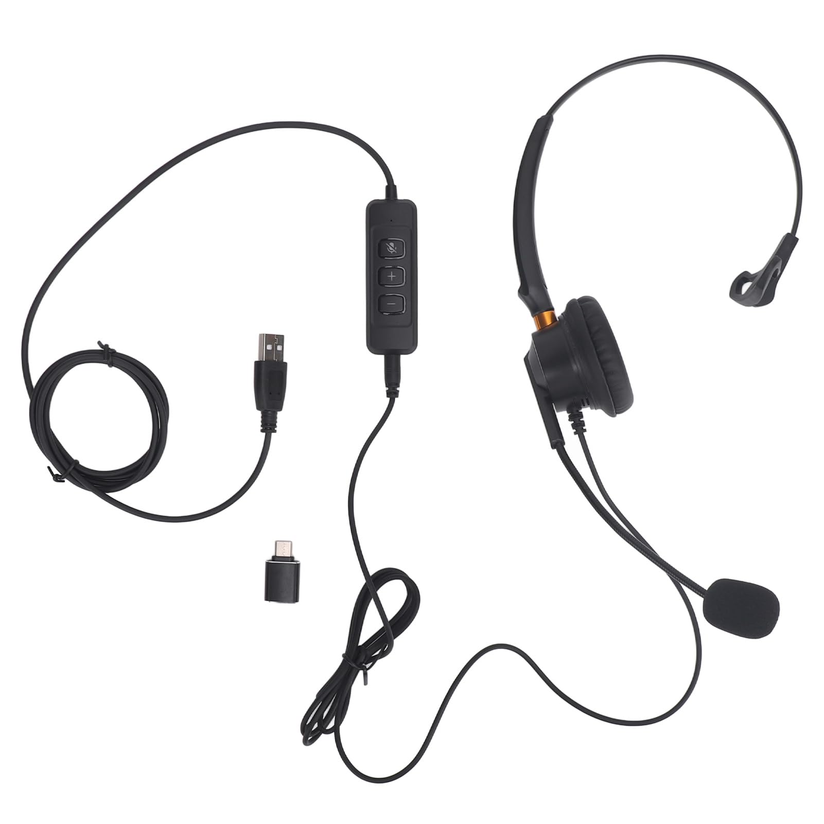 Best Customer Service Headset with Microphone - Lightweight USB Telephone Headset for Call Center & VOIP Phone - Perfect for Remote Work, Office Calls & Online Meetings