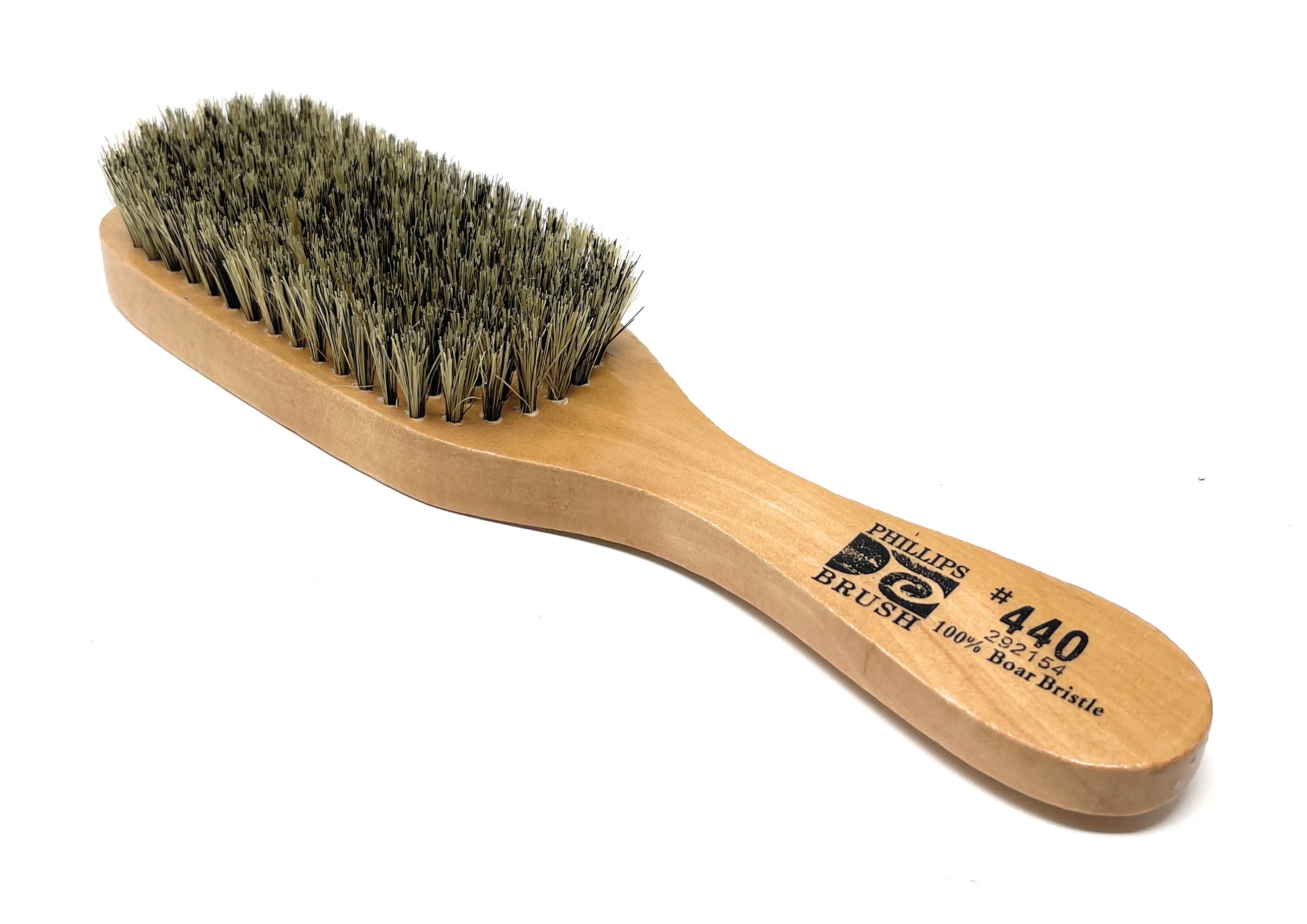 Philips Brush 440 The Wave Hair Brush - 7 Row Pure Soft Bristle with Wooden Handle for Smooth Detangling & Styling | Perfect for Curly, Wavy & Thick Hair at Home or Salon