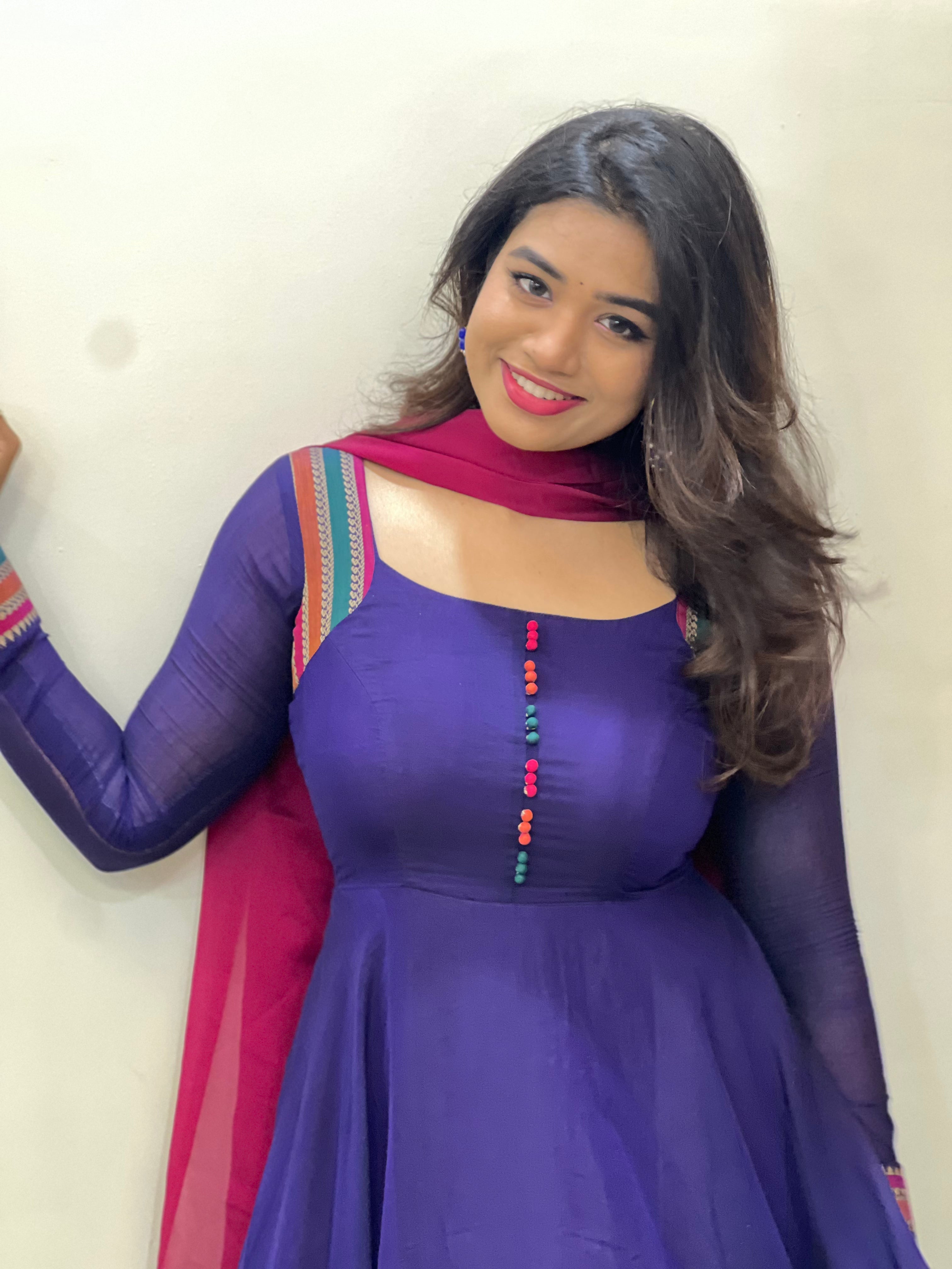DD658 Meenakshi Pure Handloom Anarkali Dress - Traditional Indian Ethnic Wear for Women - Perfect for Weddings, Festivals & Special Occasions