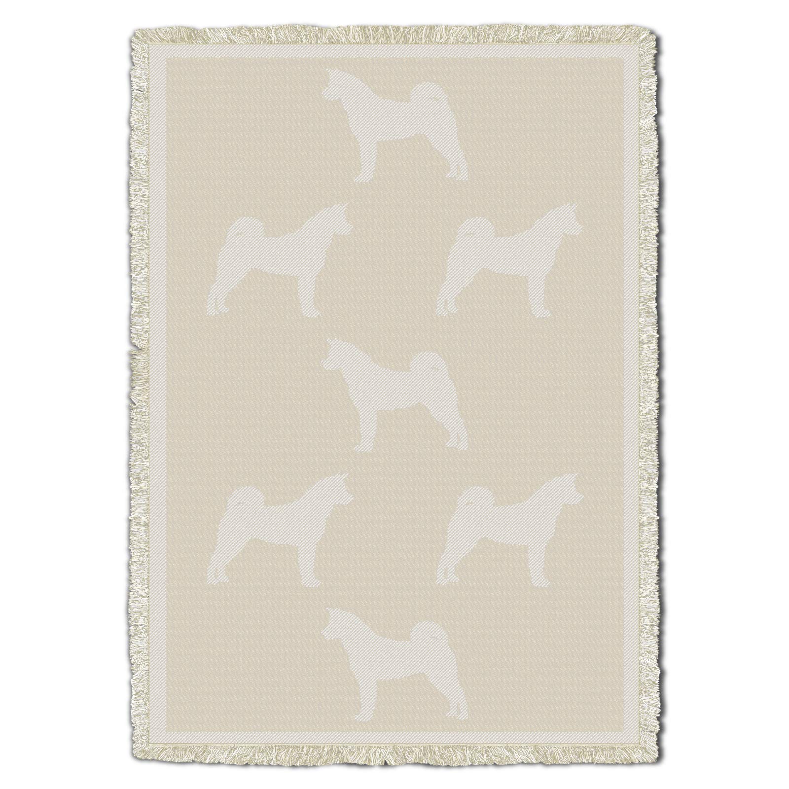 Pure Country Weavers Siberian Husky Blanket - Natural Cotton Woven Dog Lover Gift - Handmade in USA (70x50) - Cozy Throw for Couch, Bed & Outdoor Adventures