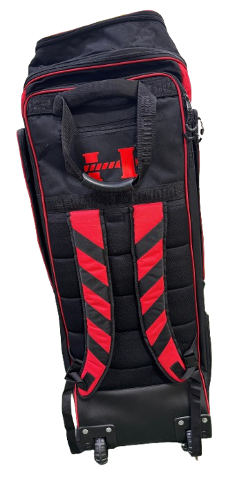 Hammer Black Edition Duffle Wheelie Cricket Bag - Premium Rolling Cricket Equipment for Travel & Practice | Perfect for Matches, Training & Gym