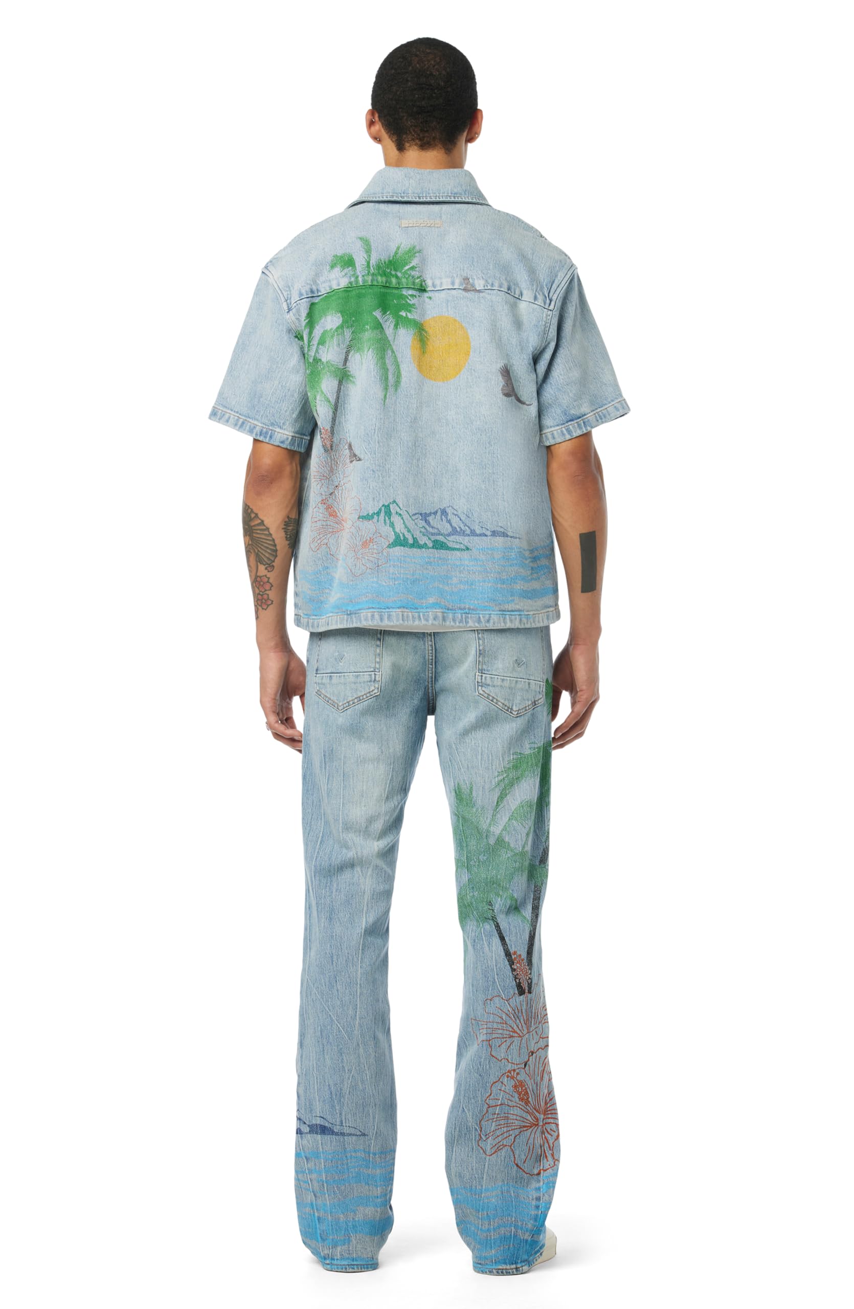 HUDSON Men's Short Sleeve Button Up Camp Shirt - Casual Summer Shirt for Men, Lightweight Breathable Button Down Shirt - Perfect for Beach, Camping, and Outdoor Activities