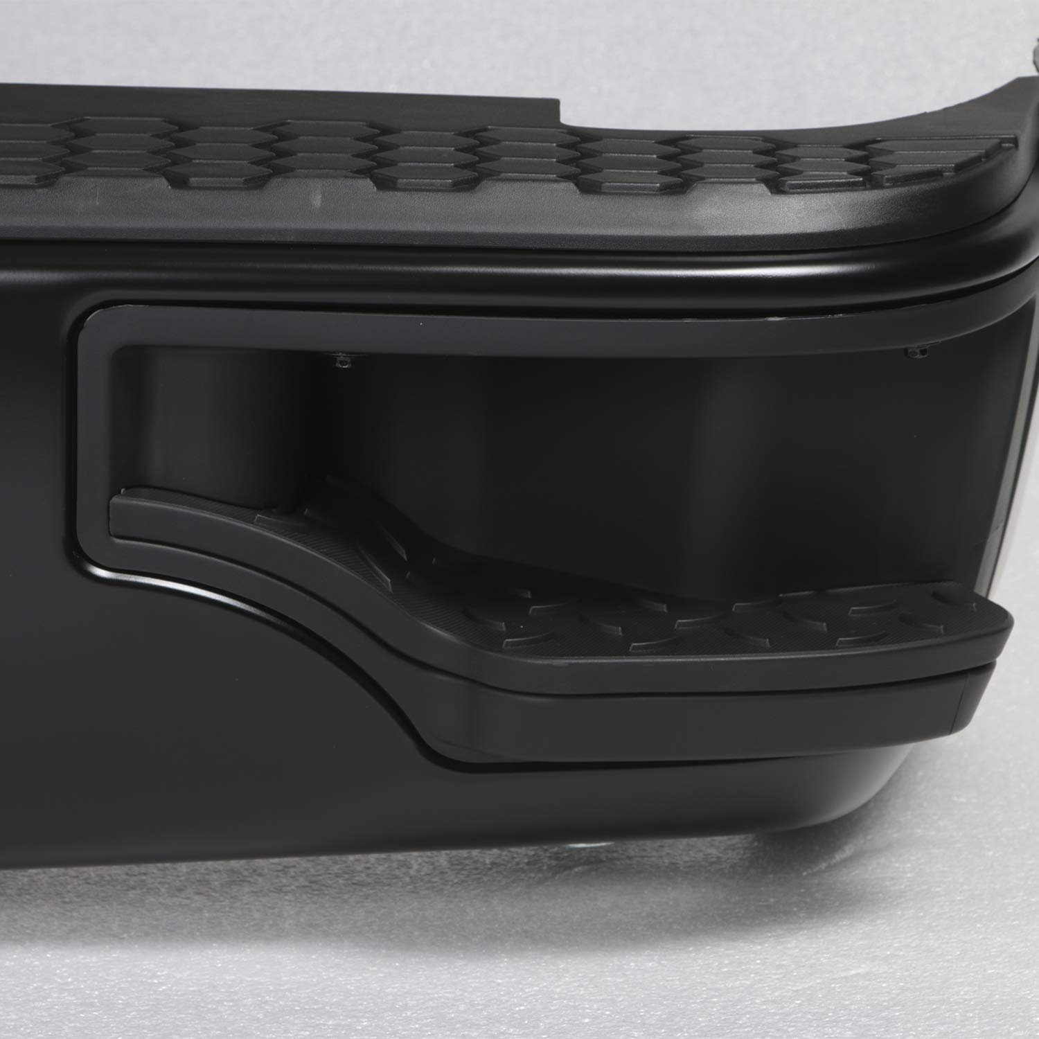 AKKON Steel Rear Bumper Corner Step for 2009-2018 Dodge Ram 1500/2500/3500 - Black Panel - No Parking Sensor Hole - Heavy Duty Truck Accessory for Off-Road & Work Site Use