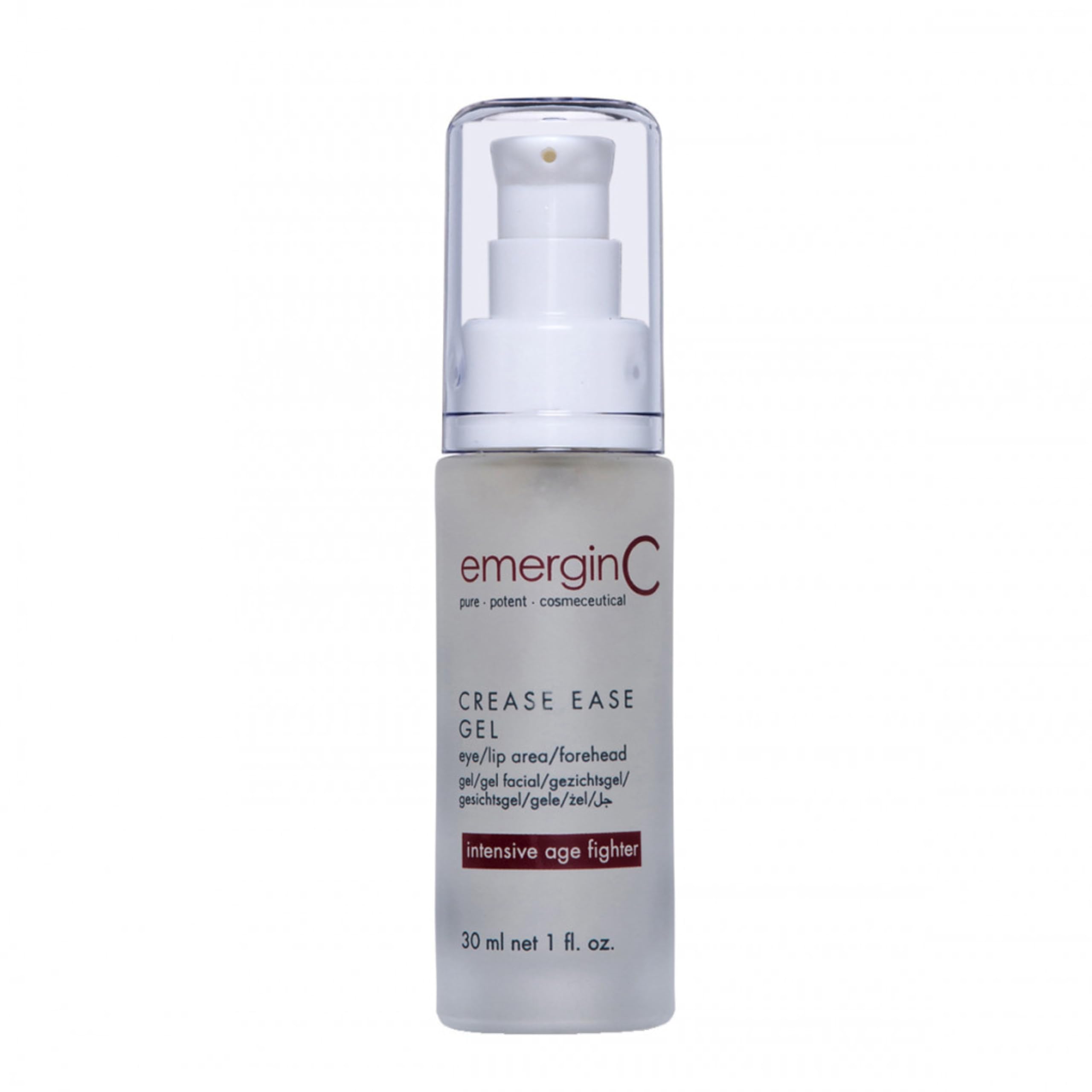 emerginC Crease Ease Gel - Anti-Aging Facial Gel with Peptides, Witch Hazel & Sweet Almond Oil (1 oz/30ml) for Wrinkles & Fine Lines | Day & Night Moisturizer for Youthful Skin