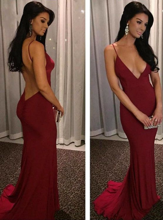 Elegant Backless Red Mermaid Prom Dress for Women - Formal Evening Gown J6017 | Perfect for Homecoming, Prom Night & Special Occasions