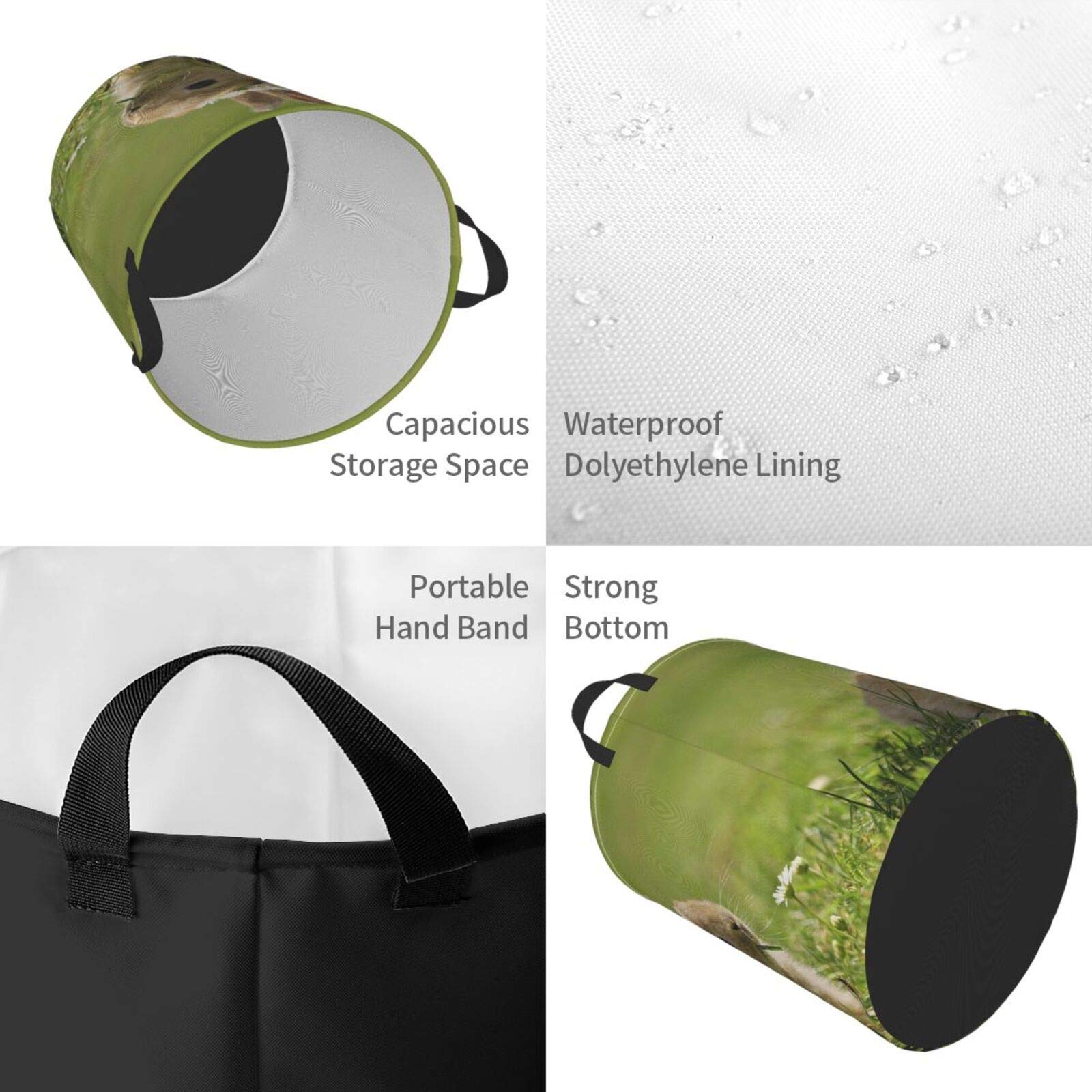Foldable Waterproof Laundry Basket with Handles - Large Collapsible Fabric Hamper for Clothes, Toys & Storage | Perfect for Bathroom, Bedroom & Kids Room Organization