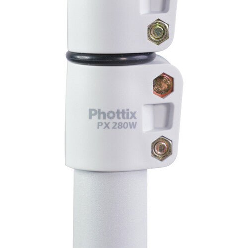 Phottix Px280W 9.2ft Air Cushioned Light Stand - Heavy Duty White Photography Light Stand for Studio, Video & Portrait Shooting - Perfect for Photographers, Videographers & Content Creators