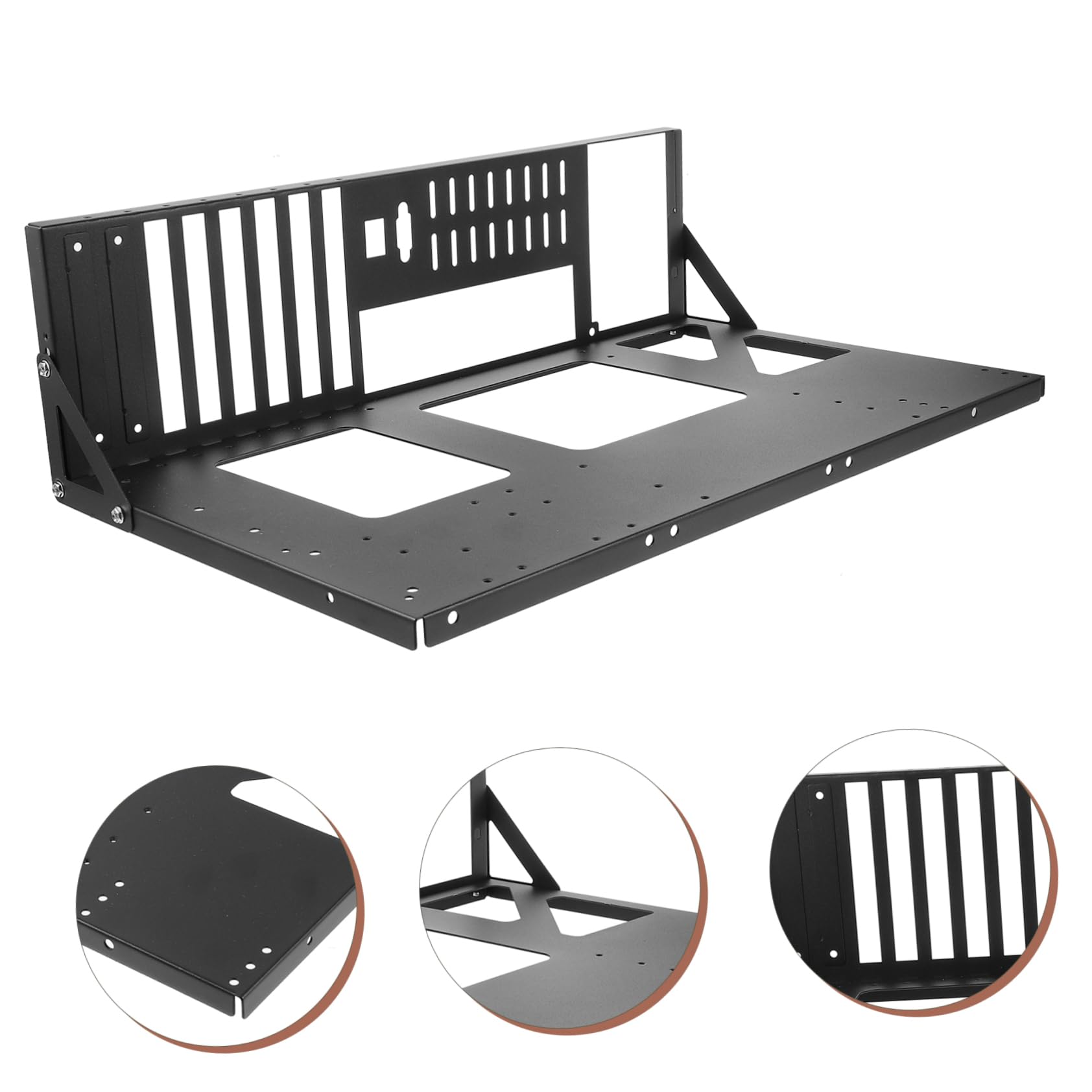 Jojofuny 2-Pack Motherboard Holder - Open Air Frame Case for Computer Motherboards - Durable Metal Motherboard Shelf Bracket - Perfect for PC Building, Repair & Testing Workstations