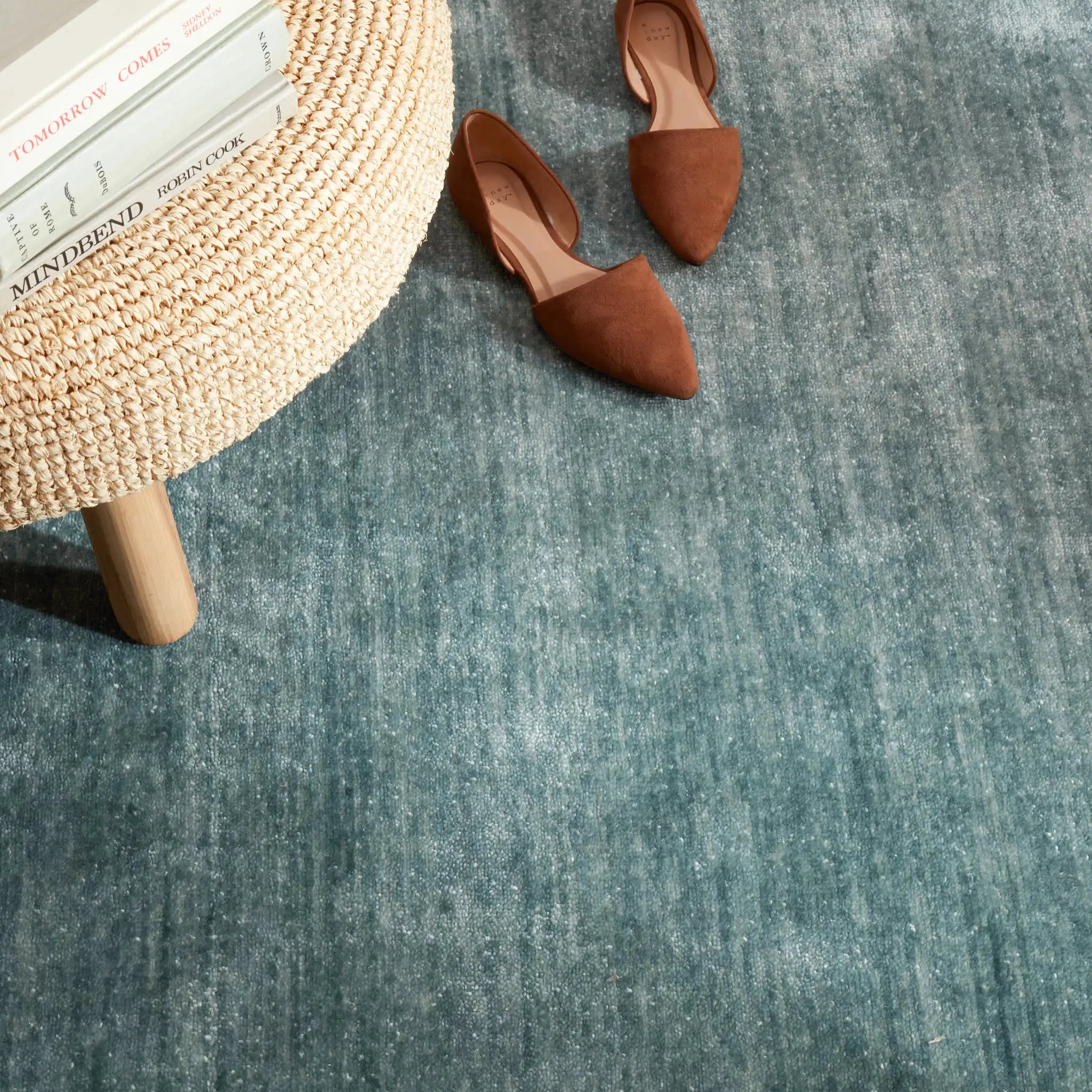 Dash & Albert Hudson Hand Loom Knotted Rug - Soft Bohemian Area Rug for Living Room, Bedroom, Nursery - Eco-Friendly Cotton Home Decor