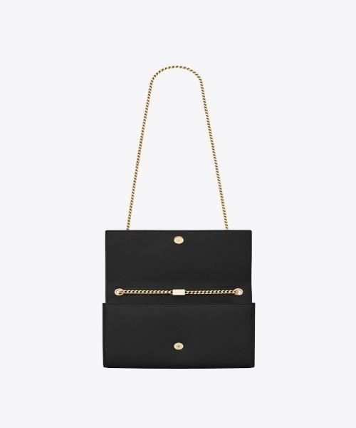 Saint Laurent Kate Medium Grain De Poudre Embossed Leather Crossbody Bag - Black Luxury Handbag for Women, Perfect for Evening Parties & Date Nights