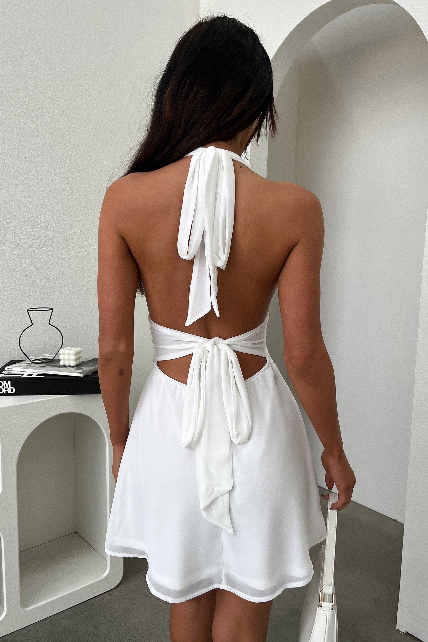 Elenor Women's White Dress - Elegant Flowy Summer Dress for Casual Wear, Beach Outings & Special Occasions