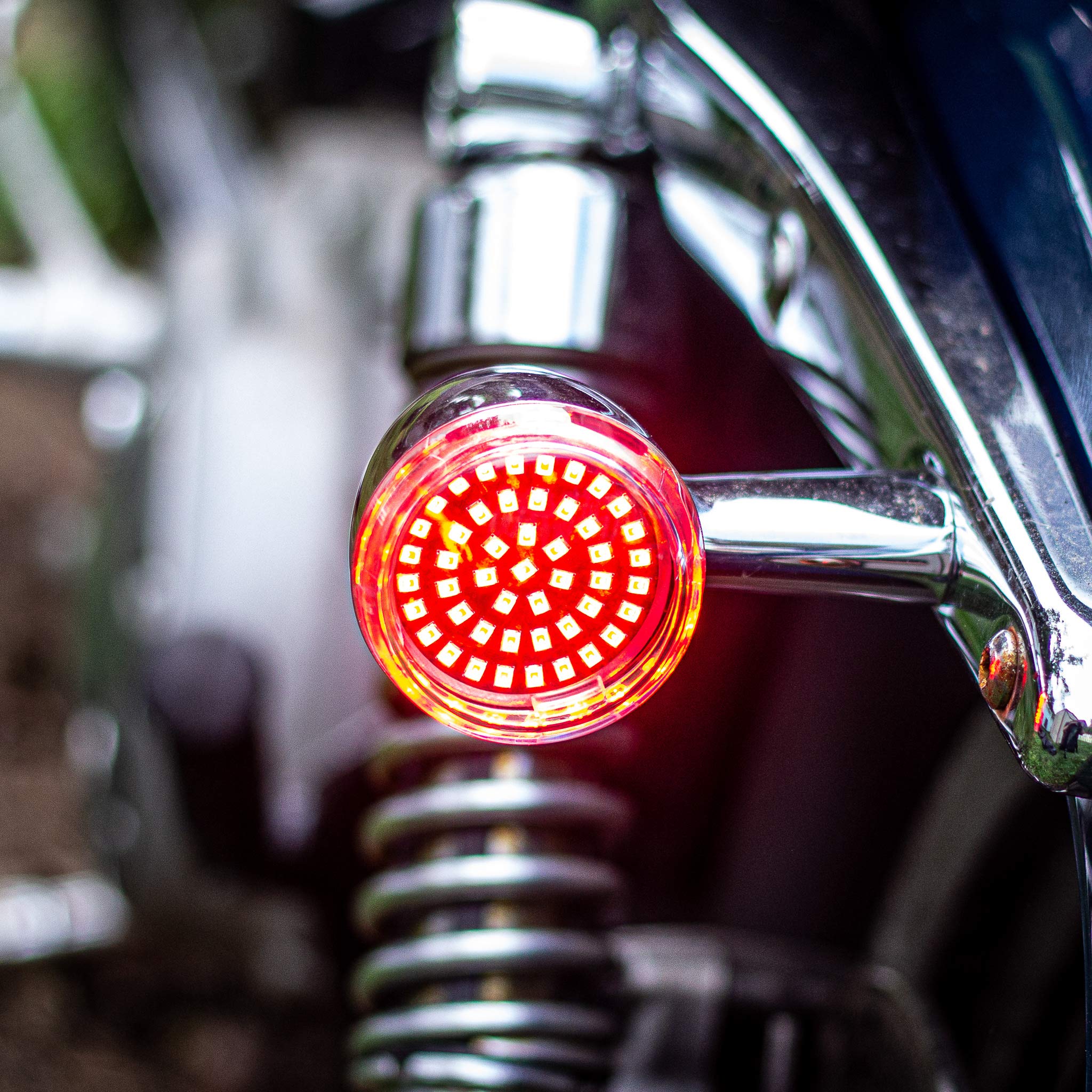 Eagle Lights 8748RTS-G2B-C Midnight Edition 2 Inch Rear LED Turn Signals, Running Lights & Brake Lights for Harley Davidson Motorcycles - Clear Lenses Included - Perfect for Night Riding & Enhanced Safety