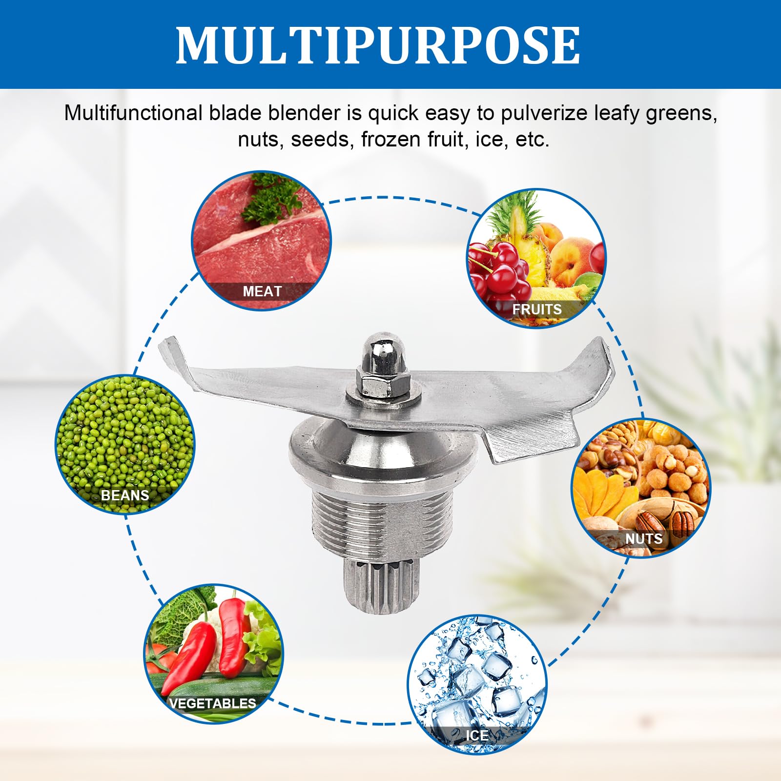 Premium Vitamix Blender Blade Replacement - Compatible with 15990, 15978, 15981, 16016, 16019 & VM0145 Models - High Performance 64oz Container Blade Assembly - Perfect for Smoothies, Soups & Nut Butters