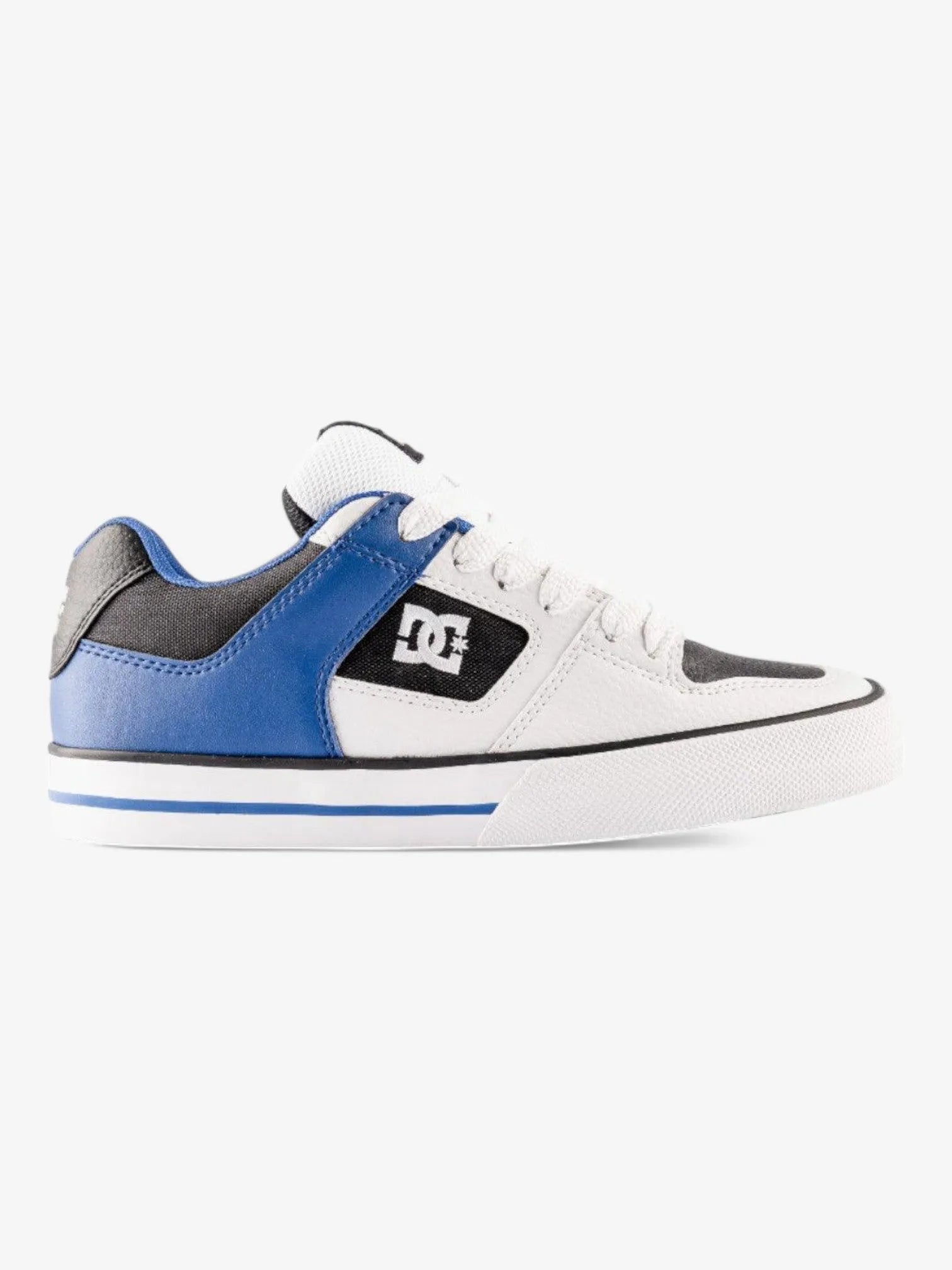 DC Pure White & Blue Skate Shoes for Men - Lightweight Comfortable Sneakers for Skateboarding, Casual Wear & Street Fashion