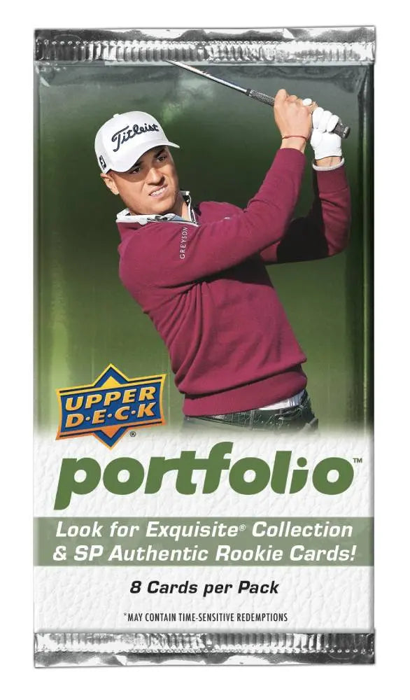 2024 Upper Deck Portfolio Golf Hobby Pack - Single Pack - Collectible Trading Cards for Golf Enthusiasts - Perfect for Collectors, Investors & Gift Giving
