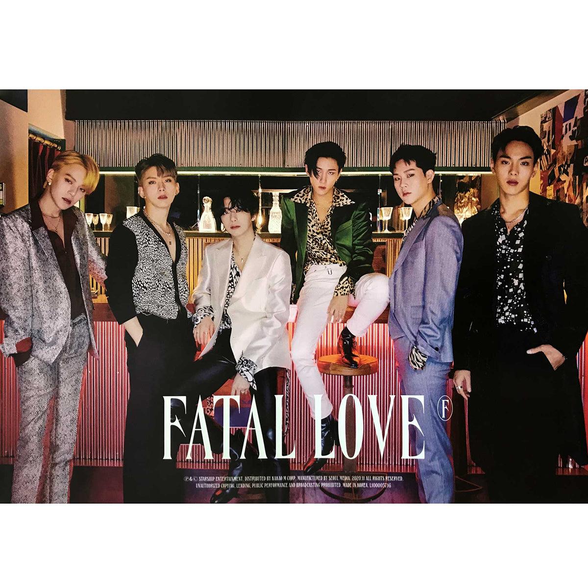 MONSTA X 3rd Album 'FATAL LOVE' Official Poster - Kpop Wall Decor for Bedroom, Office & Fan Collection