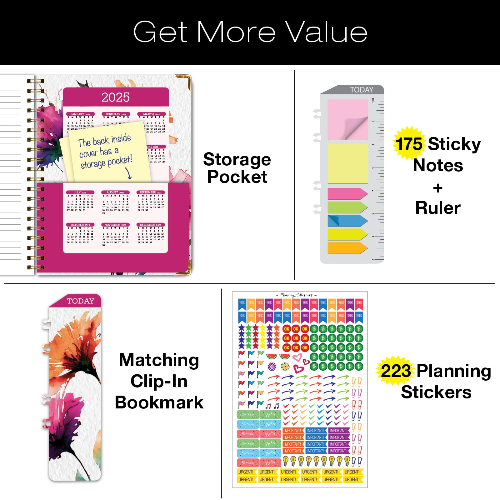 2024-2025 Academic Year Hardcover Planner (June 2024-July 2025) - 8.5