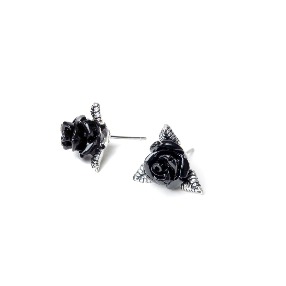 Dark Rose Gold Ear Studs for Women - Elegant Floral Stud Earrings for Daily Wear, Gift Giving & Special Occasions