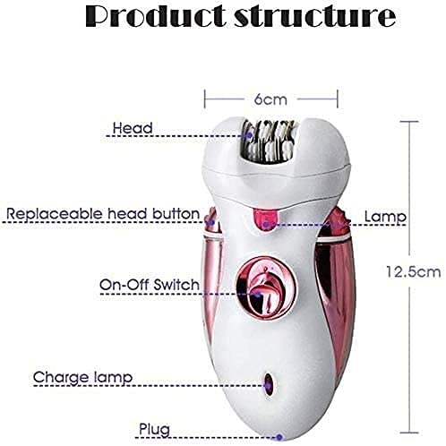Best Rechargeable Hair Removal Epilator for Women - 4-in-1 Electric Razor Shaver for Dry & Wet Use - Perfect for Legs, Arms, Bikini Line & Underarms