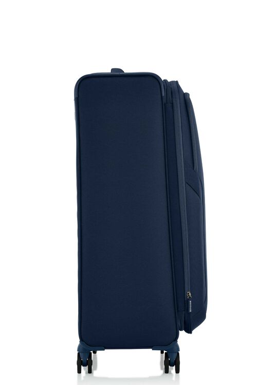 American Tourister Applite 5.0 82/31 Expandable Carry-On Luggage - Navy Blue Spinner Suitcase for Travel, Business & Weekend Getaways