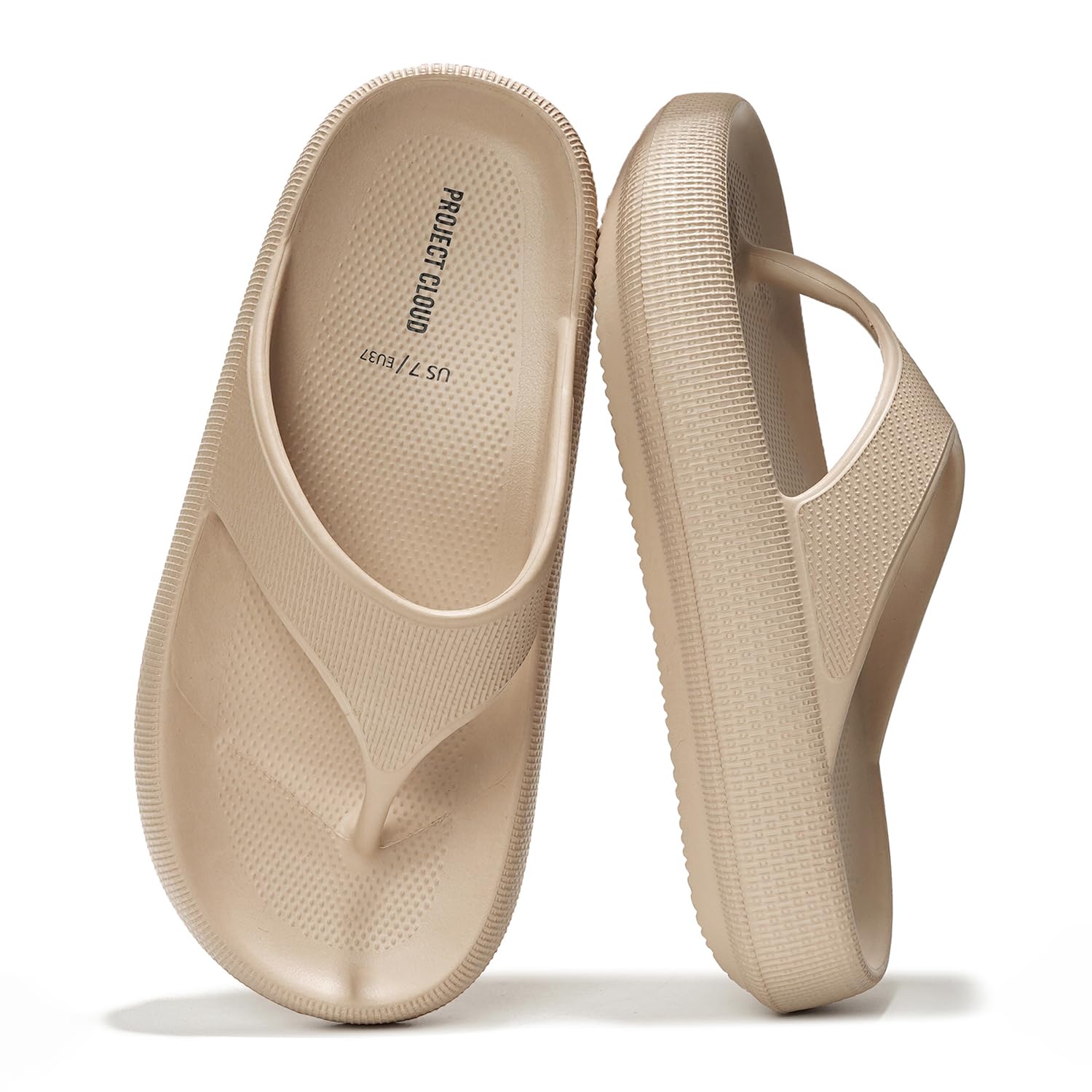 **Project Cloud Women's Non-Slip Water Sandals - Comfortable Recovery Flip Flops for Beach, Pool & Home - Soft Pillow Slides for Relaxation & Post-Surgery Support**