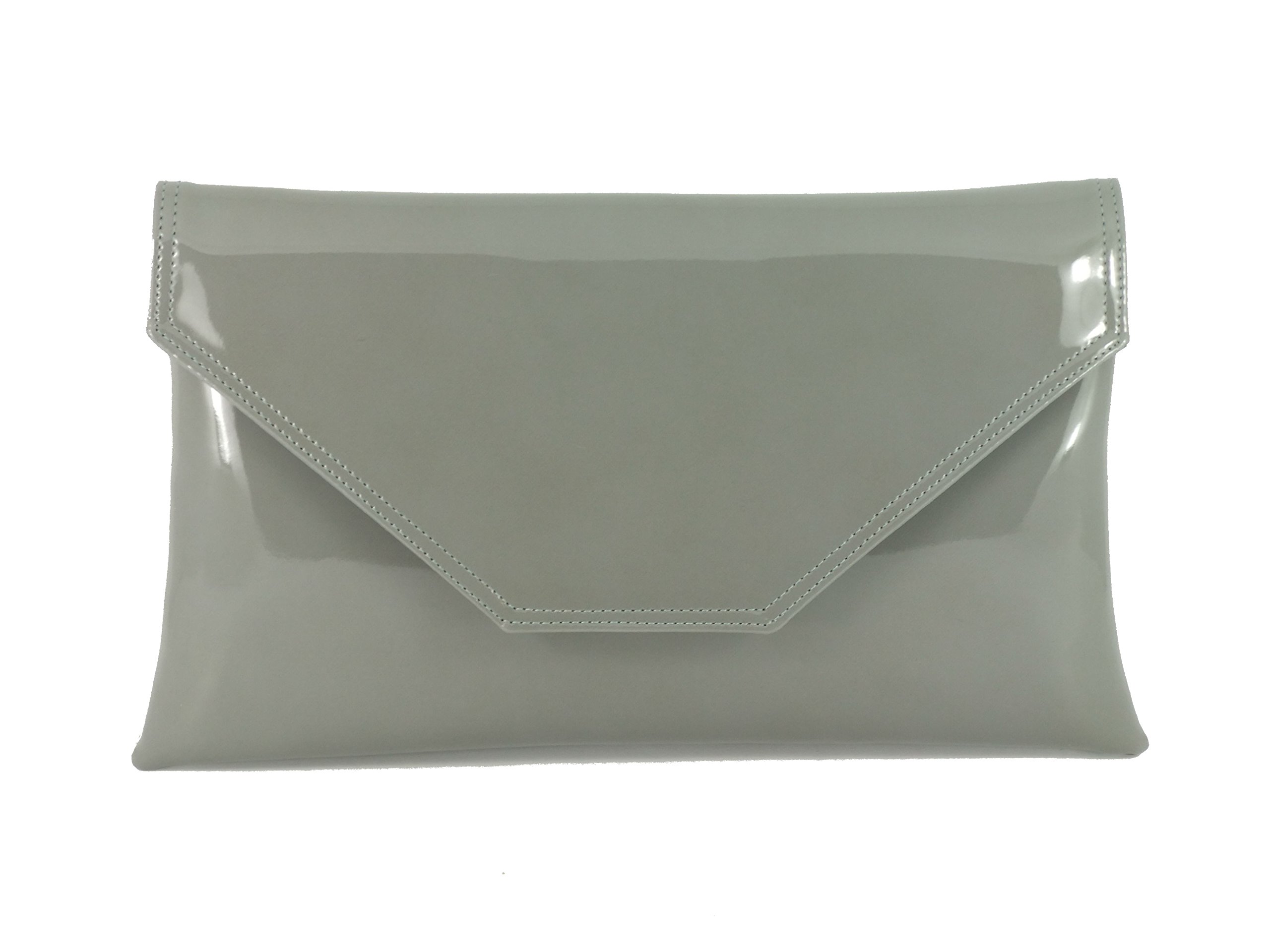 LONI Women's Stylish Large Envelope Patent Leather Clutch Shoulder Bag for Wedding Party Prom Evening Events - Perfect for Formal Occasions, Date Nights & Special Celebrations