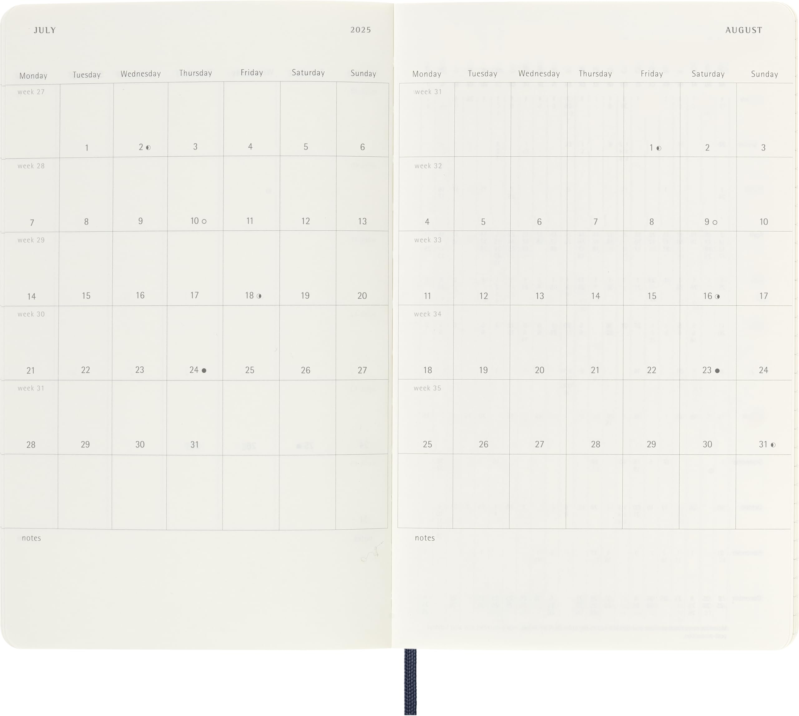 Moleskine Classic 18-Month Weekly Planner 2024-2025 - Soft Cover Large 5