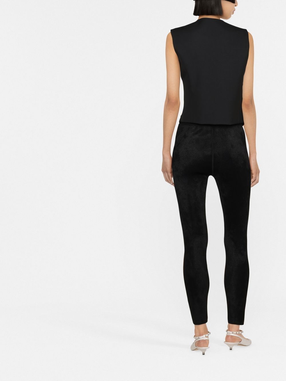 Alaia High-Waisted Black Trousers for Women - Slim Fit Stretch Pants for Office, Business, and Evening Wear