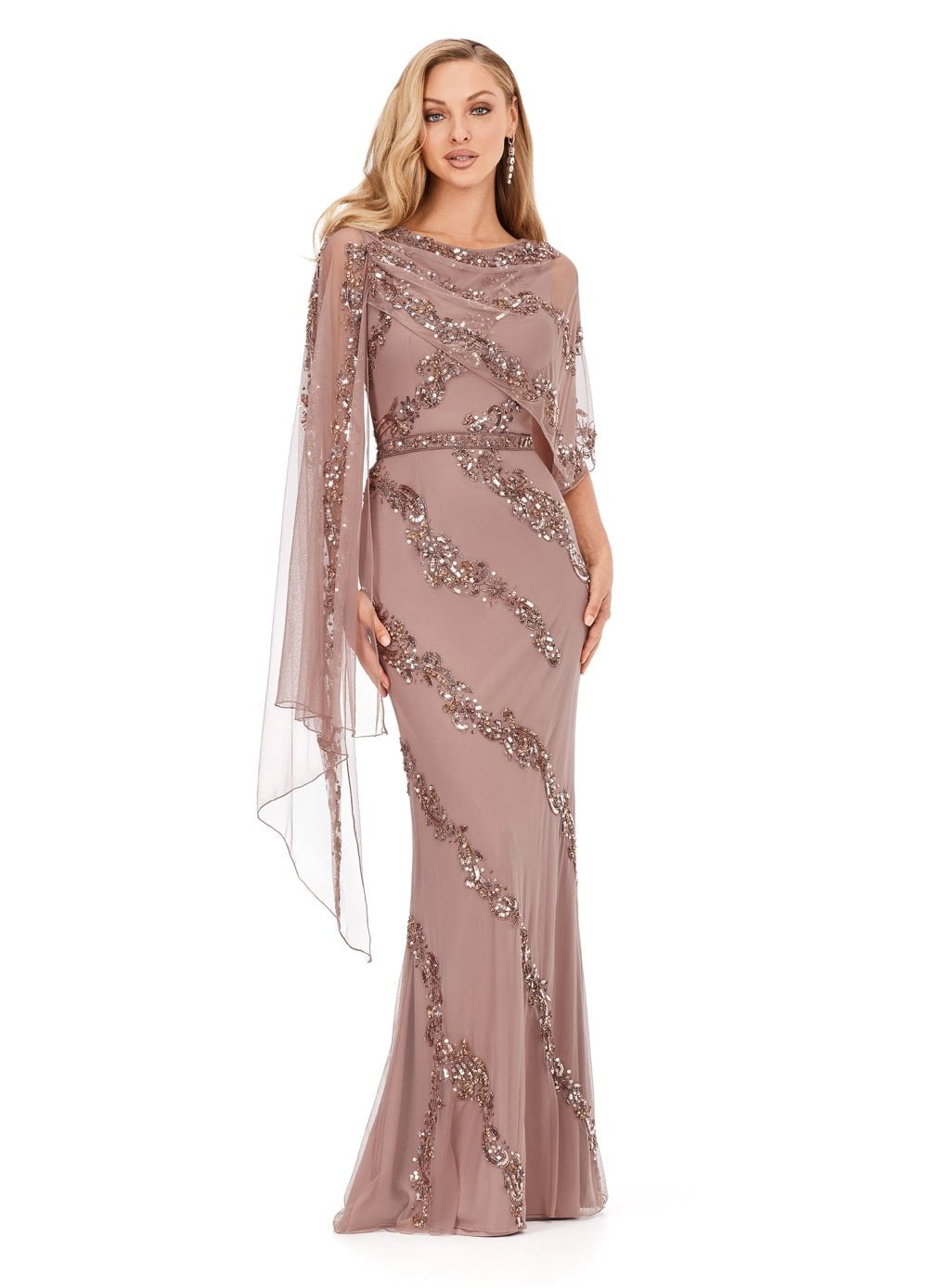 ASHLEYlauren 11213 Women's Elegant Party Dress - Perfect for Evening Events, Weddings & Special Occasions